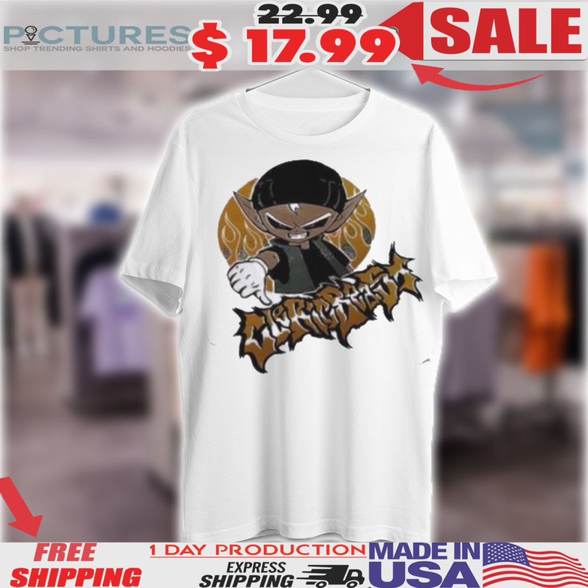 Cleric Beast Anime Dark Elf Thumbs Down Flame Shirt
