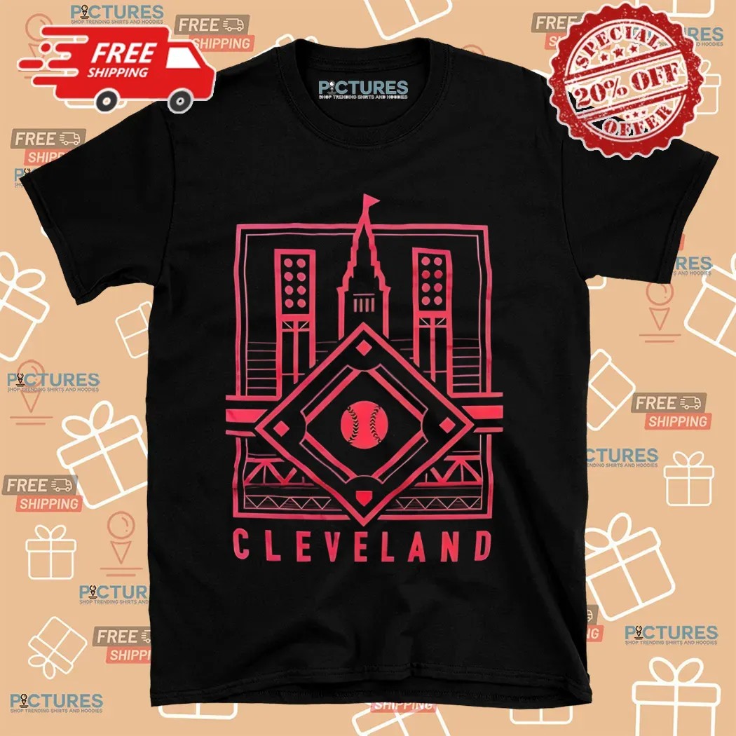 Cleveland Baseball Diamond Linework Shirt