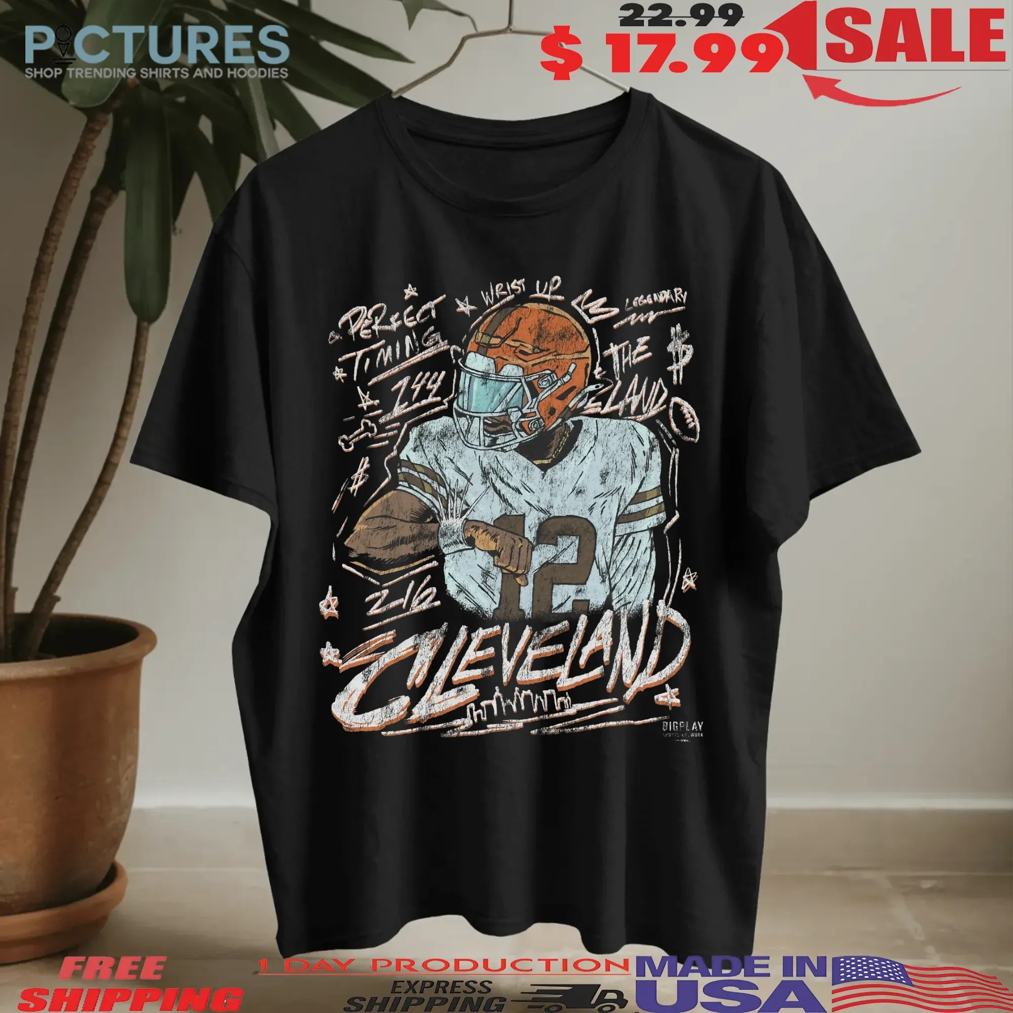 Cleveland Football Perfect Timing T Shirt