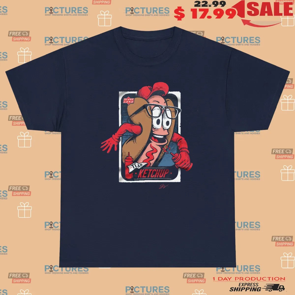 Cleveland Team Ketchup Hotdog T Shirt