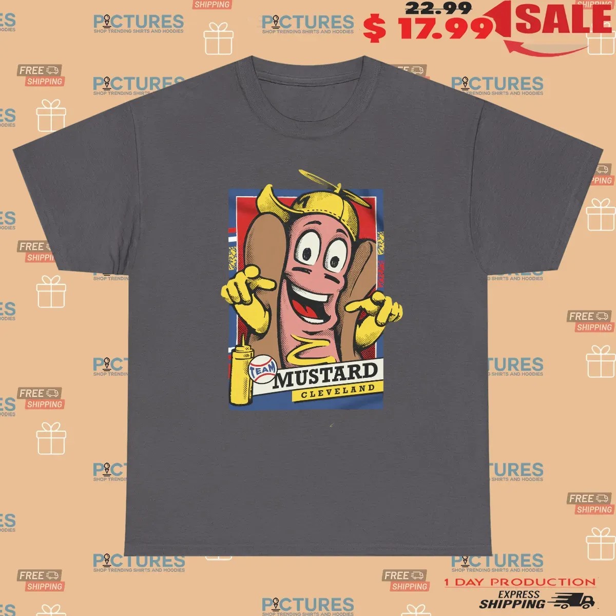 Cleveland Team Mustard Hotdog T Shirt