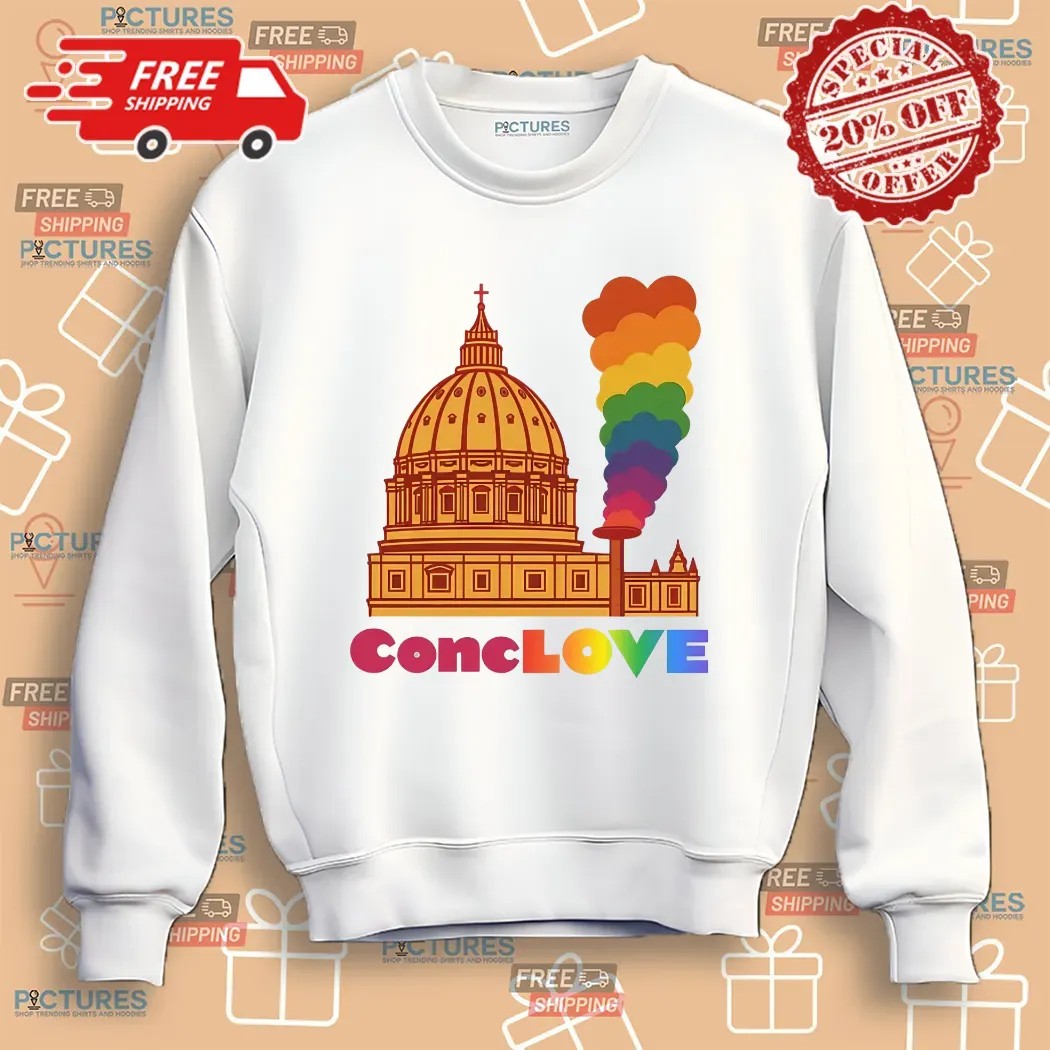 ConcLOVE Christian Rainbow Smoke LGBTQ Pride Vatican Shirt