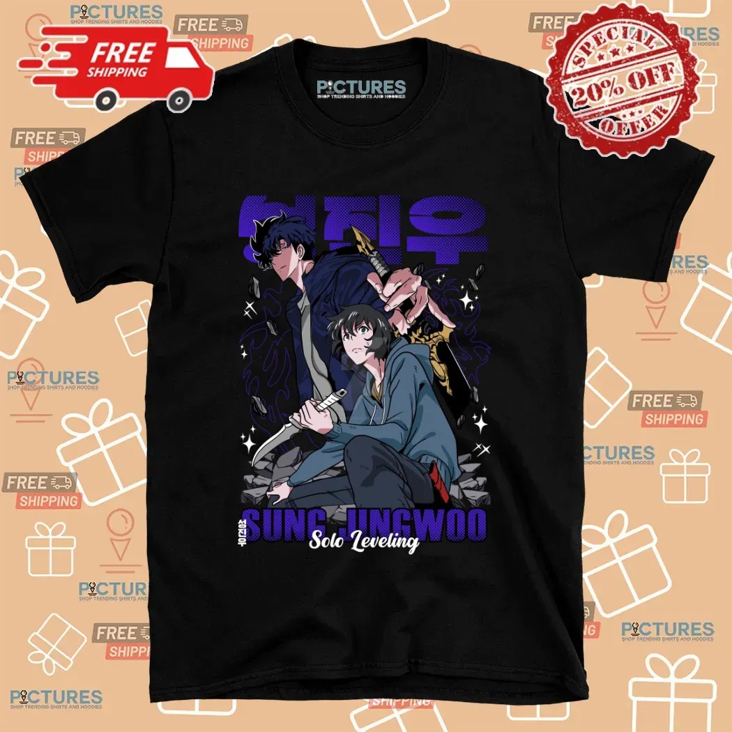 Cuadro Aluminio Solo Leveling Sung Jinwoo Anime T Shirt