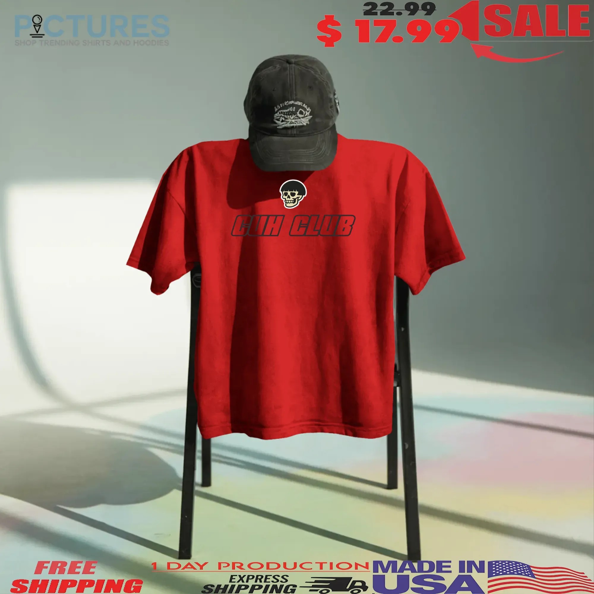 Cuh Club Edgar Skull EDGR T Shirt