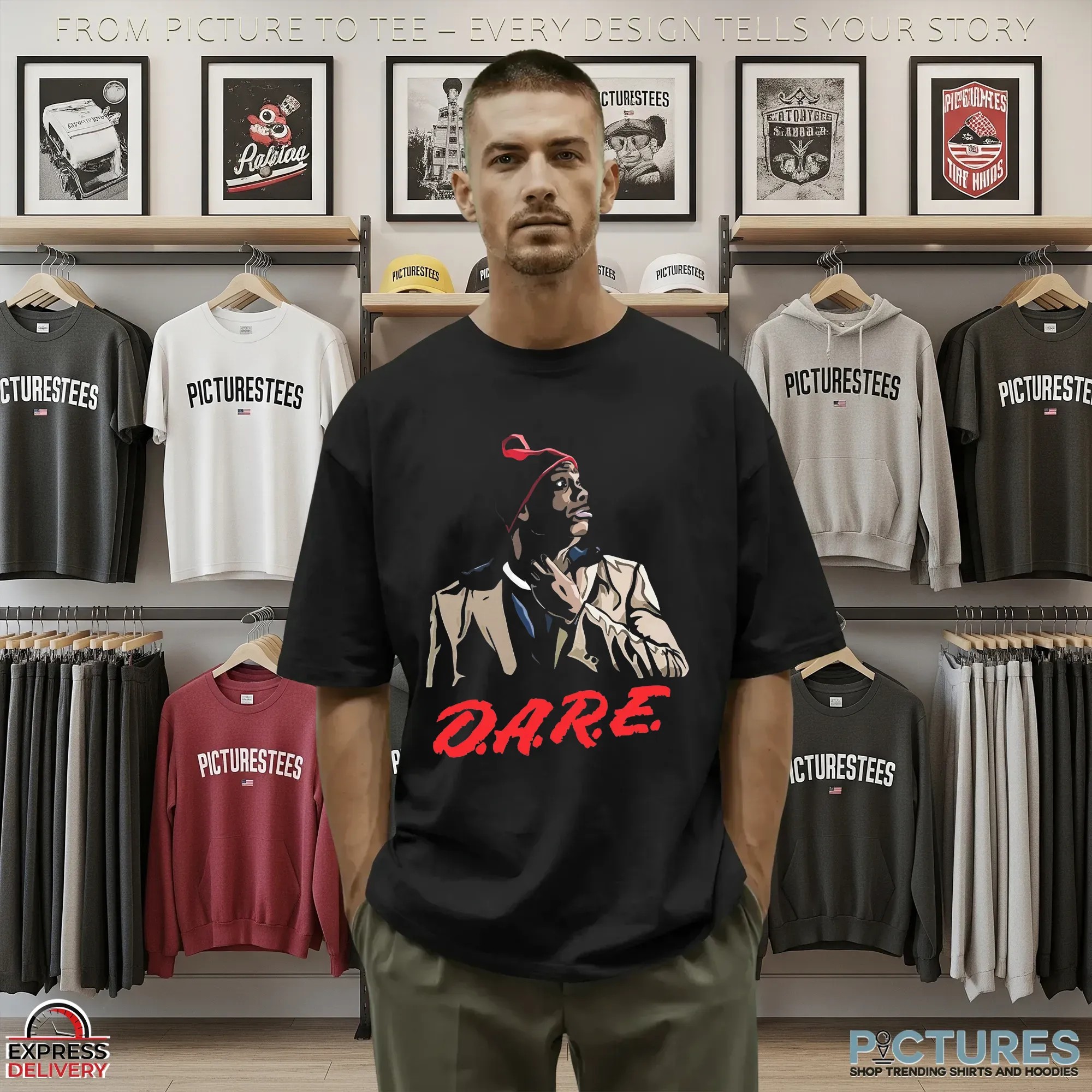 D A R E Biggums Parody Graphic T Shirt