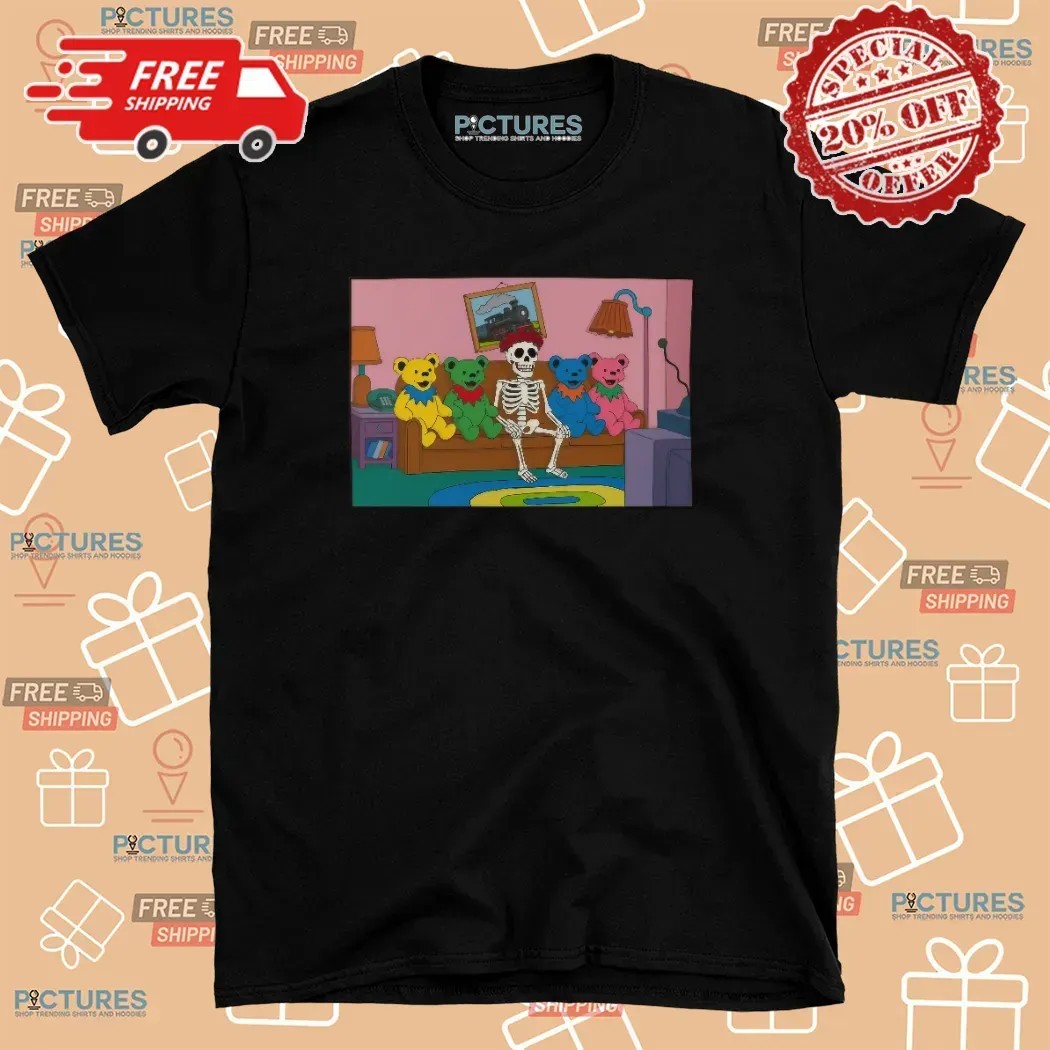 Dancing Bears Skeleton Couch Tour '25 Living Room T Shirt