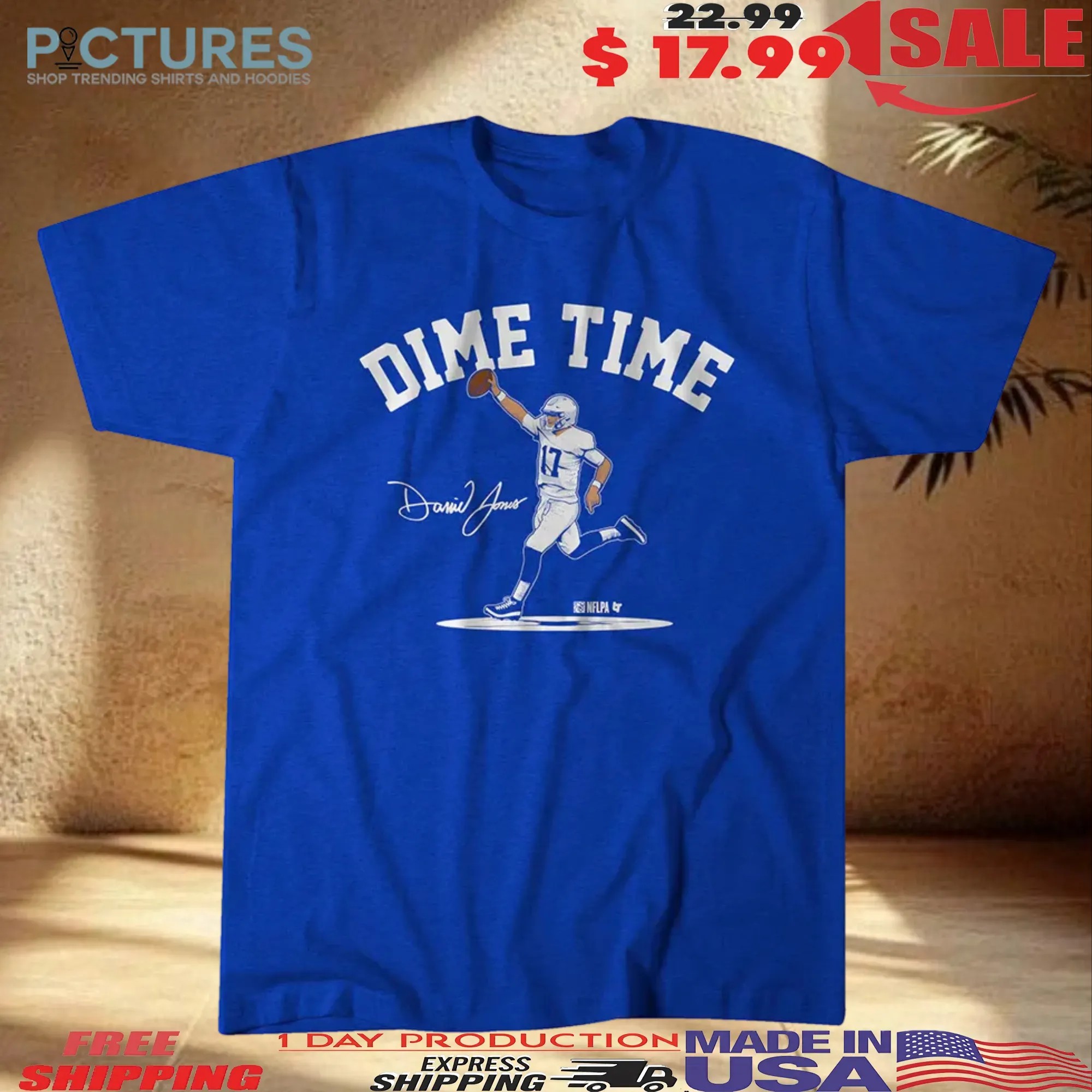 Daniel Jones Indianapolis Dime Time Graphic T Shirt