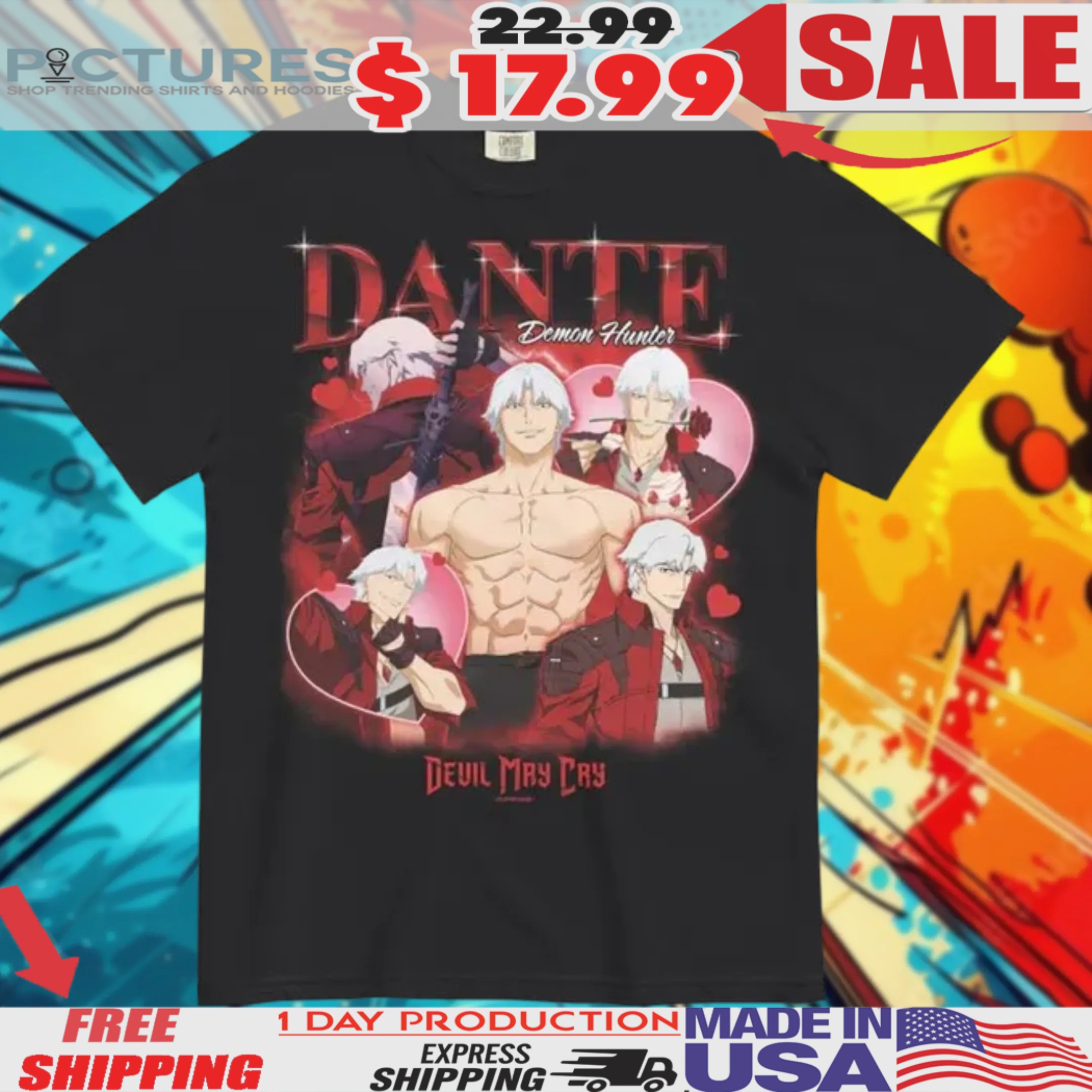 Dante Demon Hunter Devil May Cry Shirt 2 Dante Demon Hunter Devil May Cry Shirt