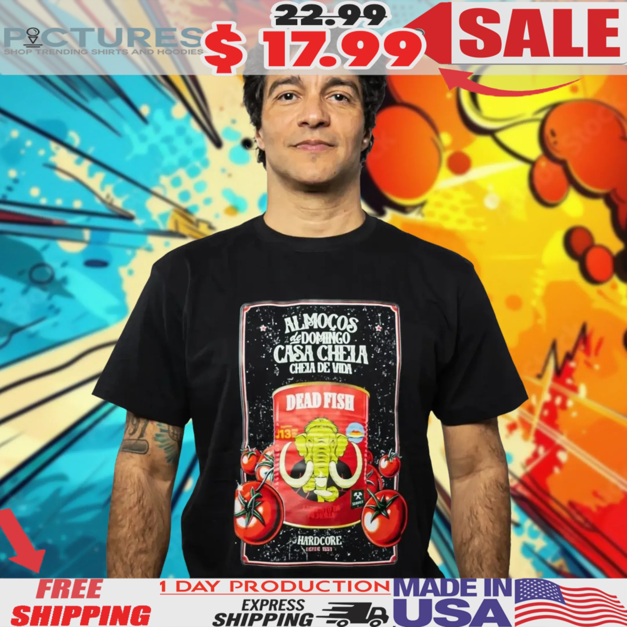 Dead Fish Camiseta Almoços De Domingo Shirt 1 Dead Fish Camiseta Almoços De Domingo Shirt