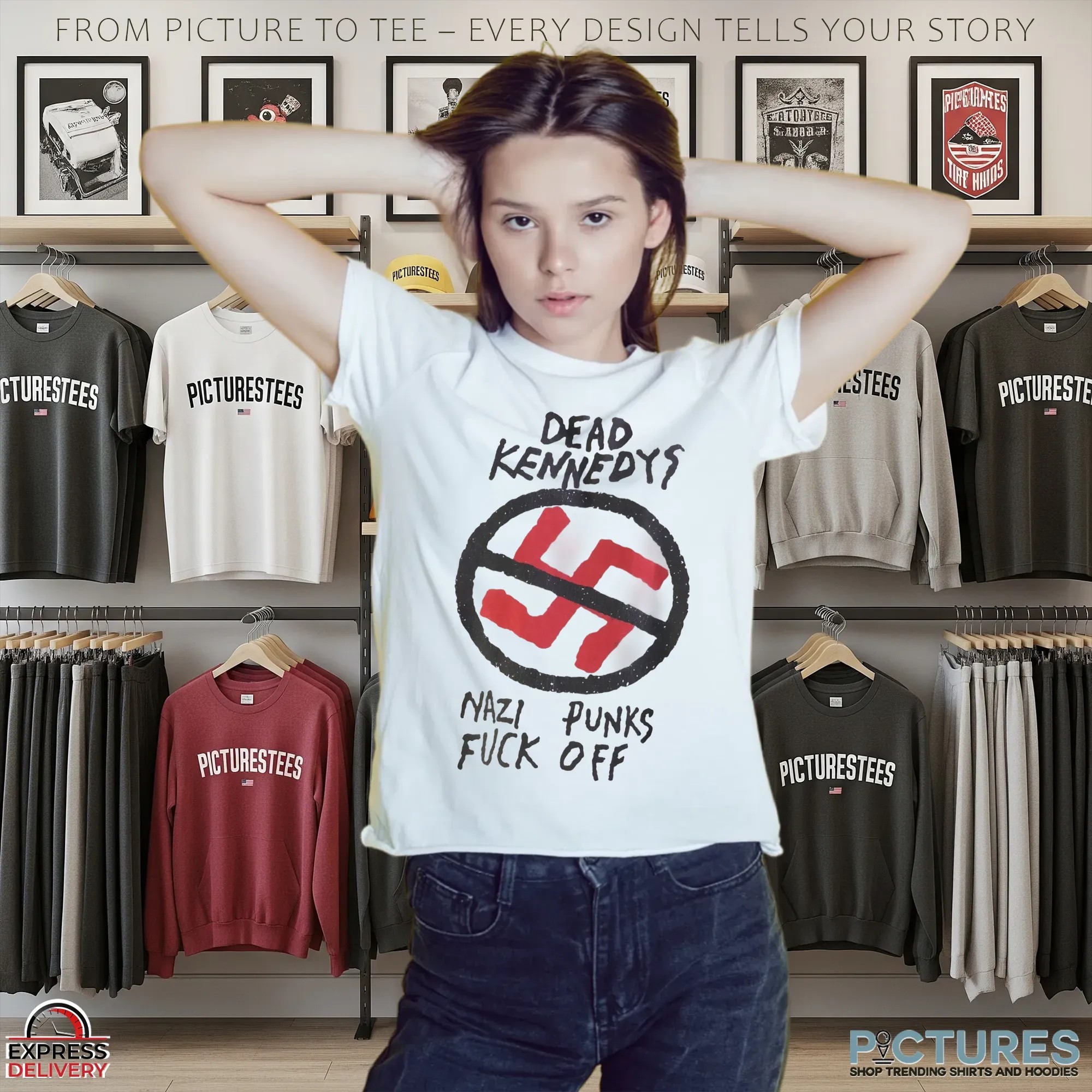 Dead Kennedys Nazi Punks Fuck Off Graphic T Shirt