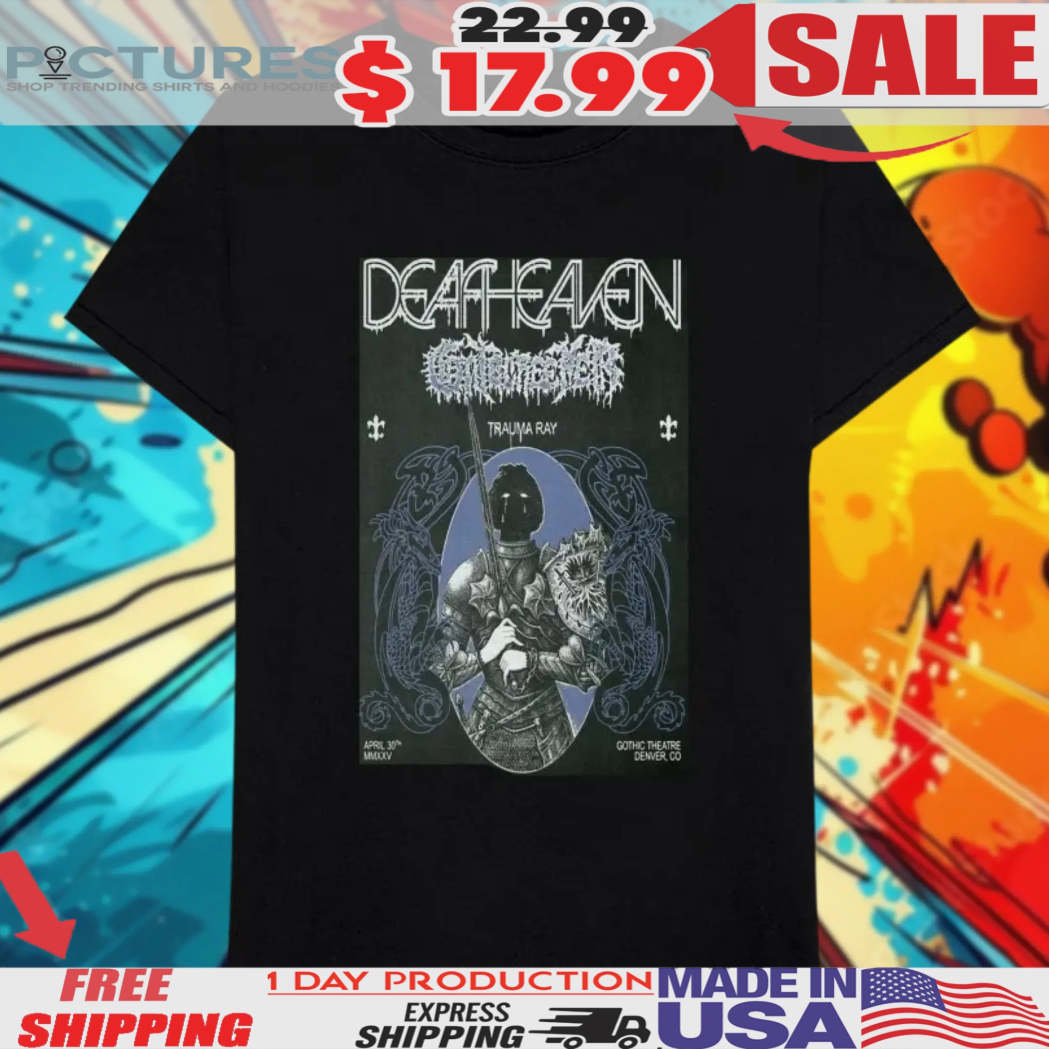 Deafheaven Show April 30 2025 Gothic Theatre Englewood CO Shirt