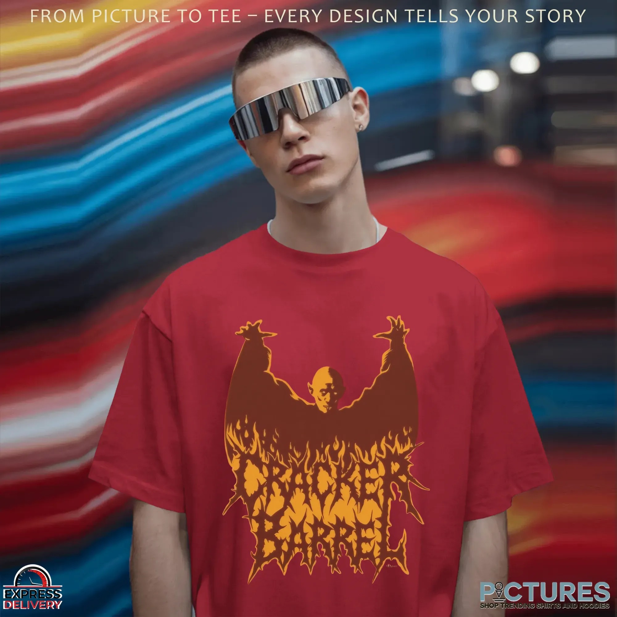 Death Metal and Cracker Barrel Nosferatu Mashup T Shirt