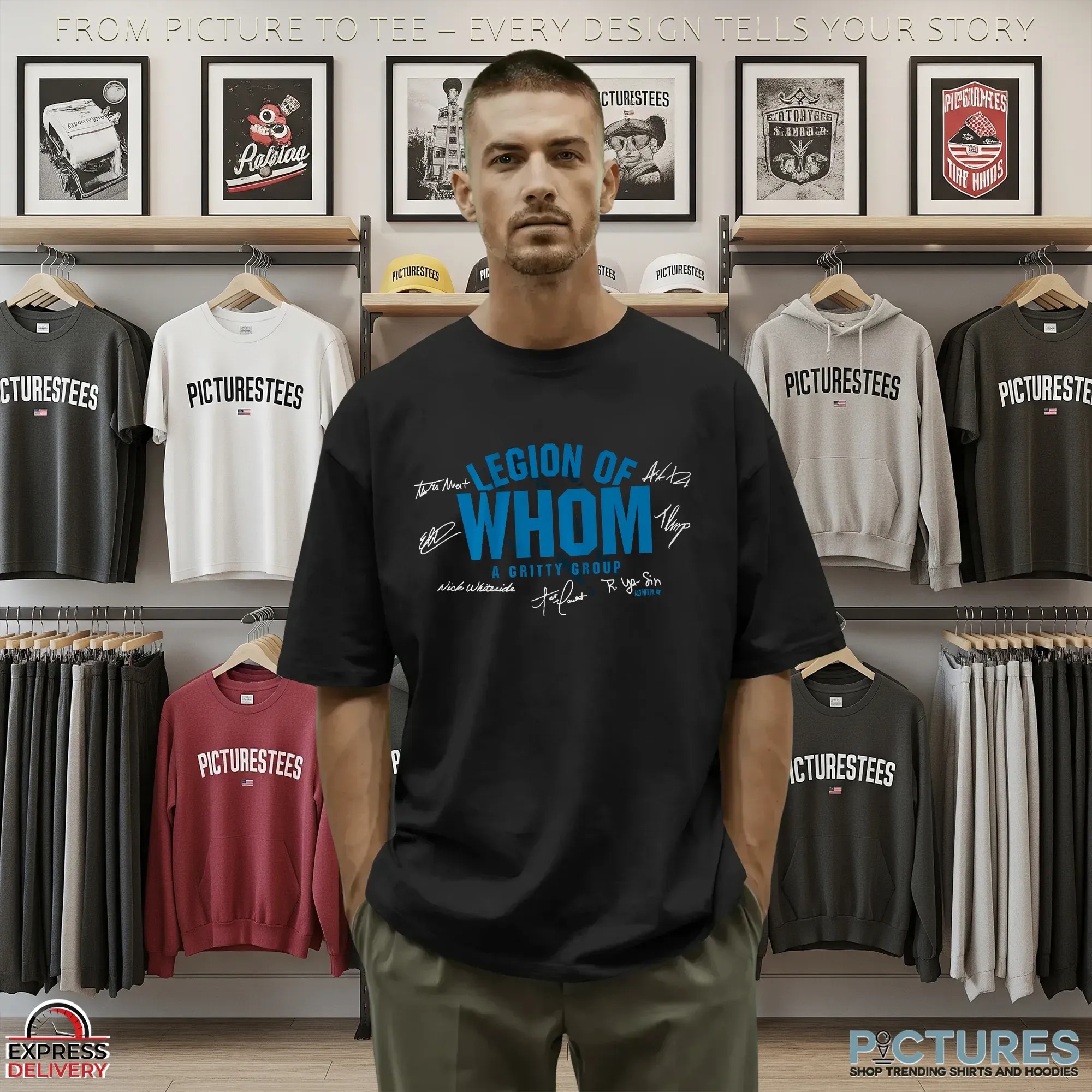 Detroit Lions Football Legion of Whom Signatures T Shirt 9 Detroit Lions Football Legion of Whom Signatures T Shirt