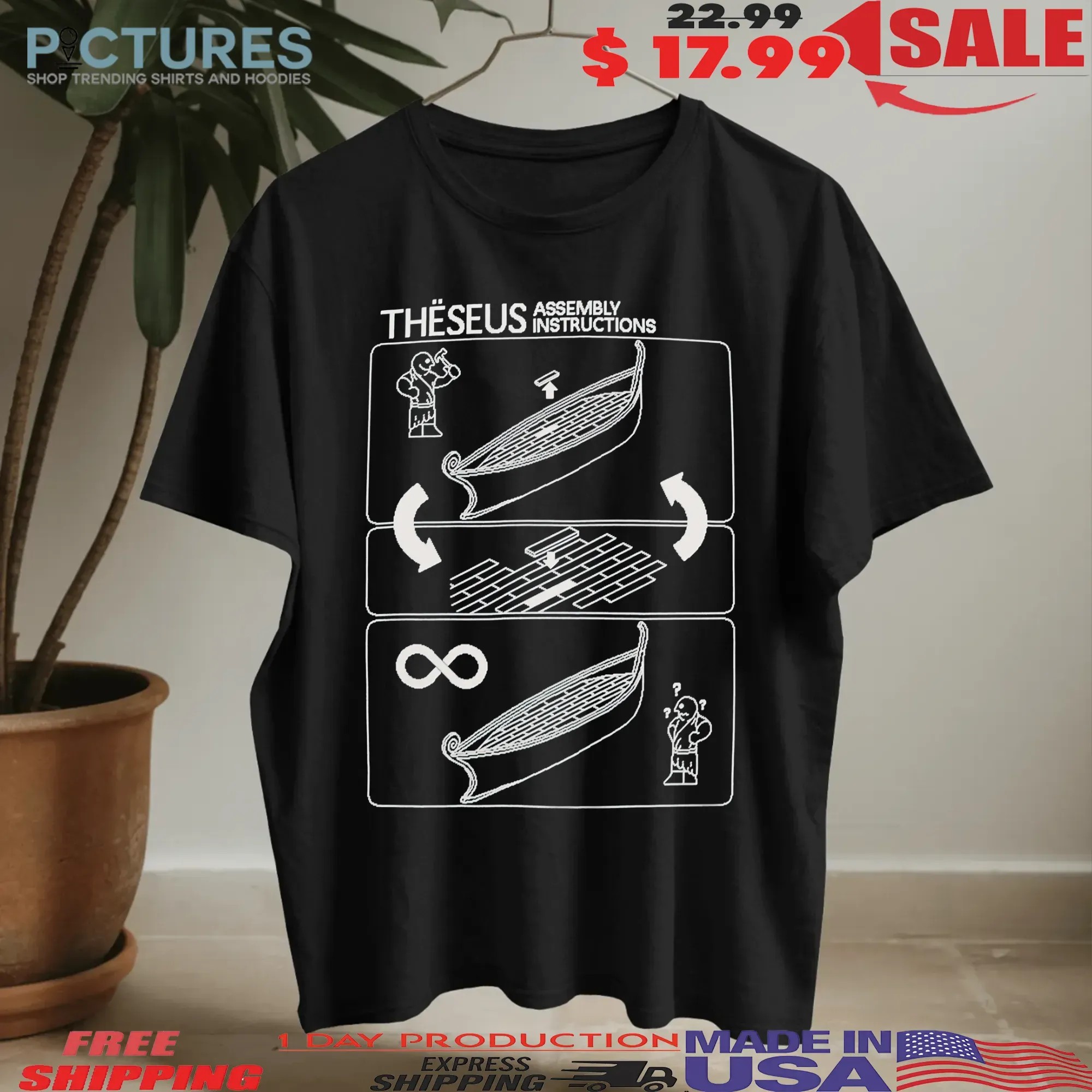 Distractible The Thëseus Assembly Instructions T Shirt