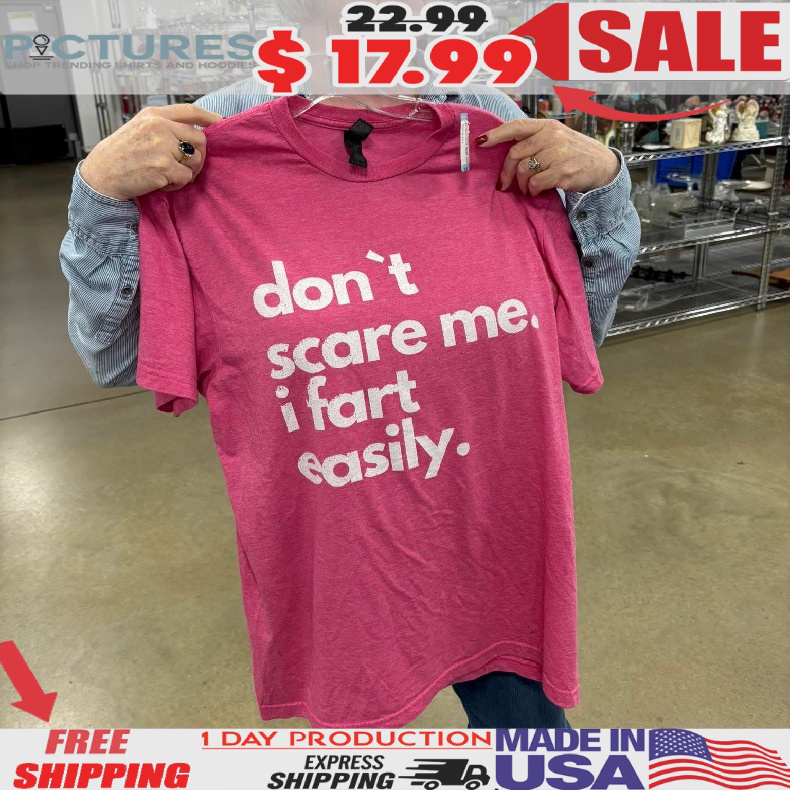 Don't Scare Me I Fart Easily Meme T Shirt