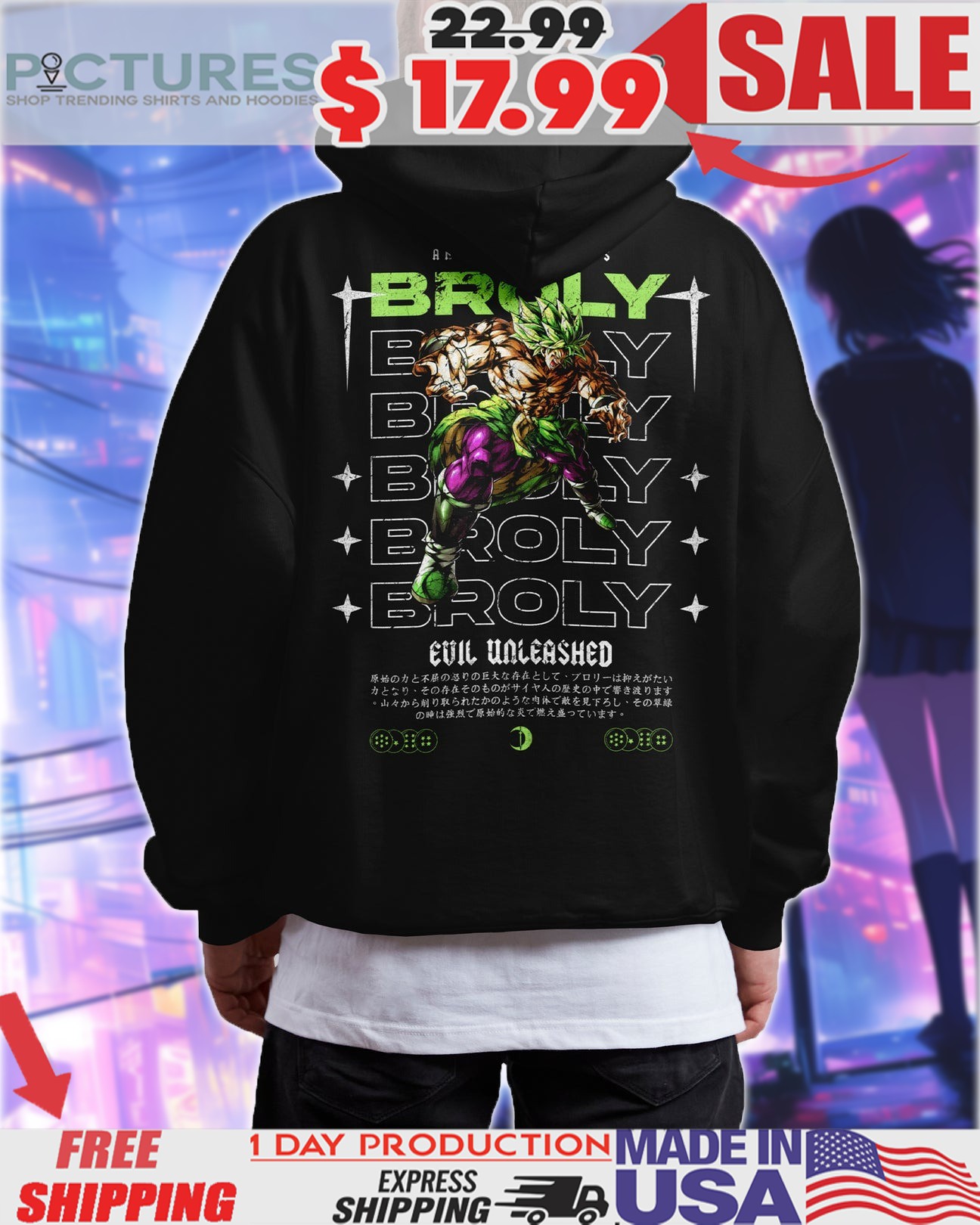 Dragon Ball Super Broly Evil Unleashed Saiyan Power Anime Vintage Shirt