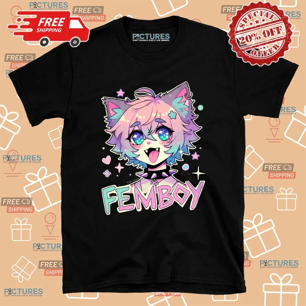Femboy Cat Anime Graphic T Shirt