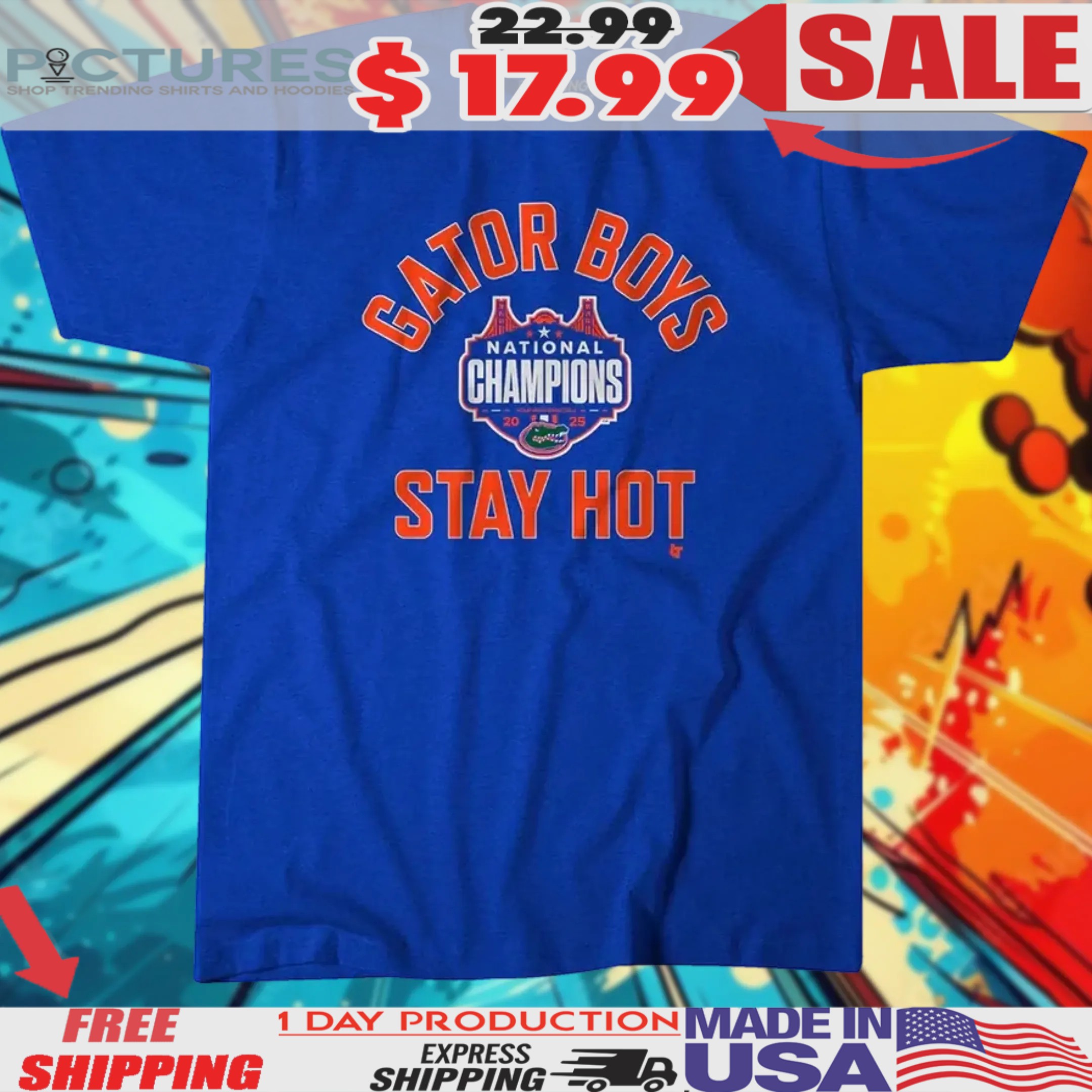 Florida Basketball Gator Boys Stay Hot 2025 National Champions Shirt