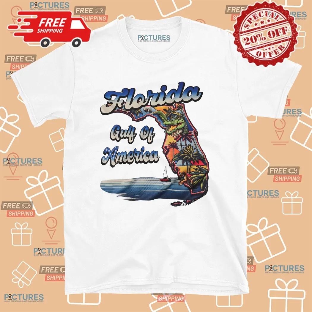 Florida Gulf Of America Map T Shirt