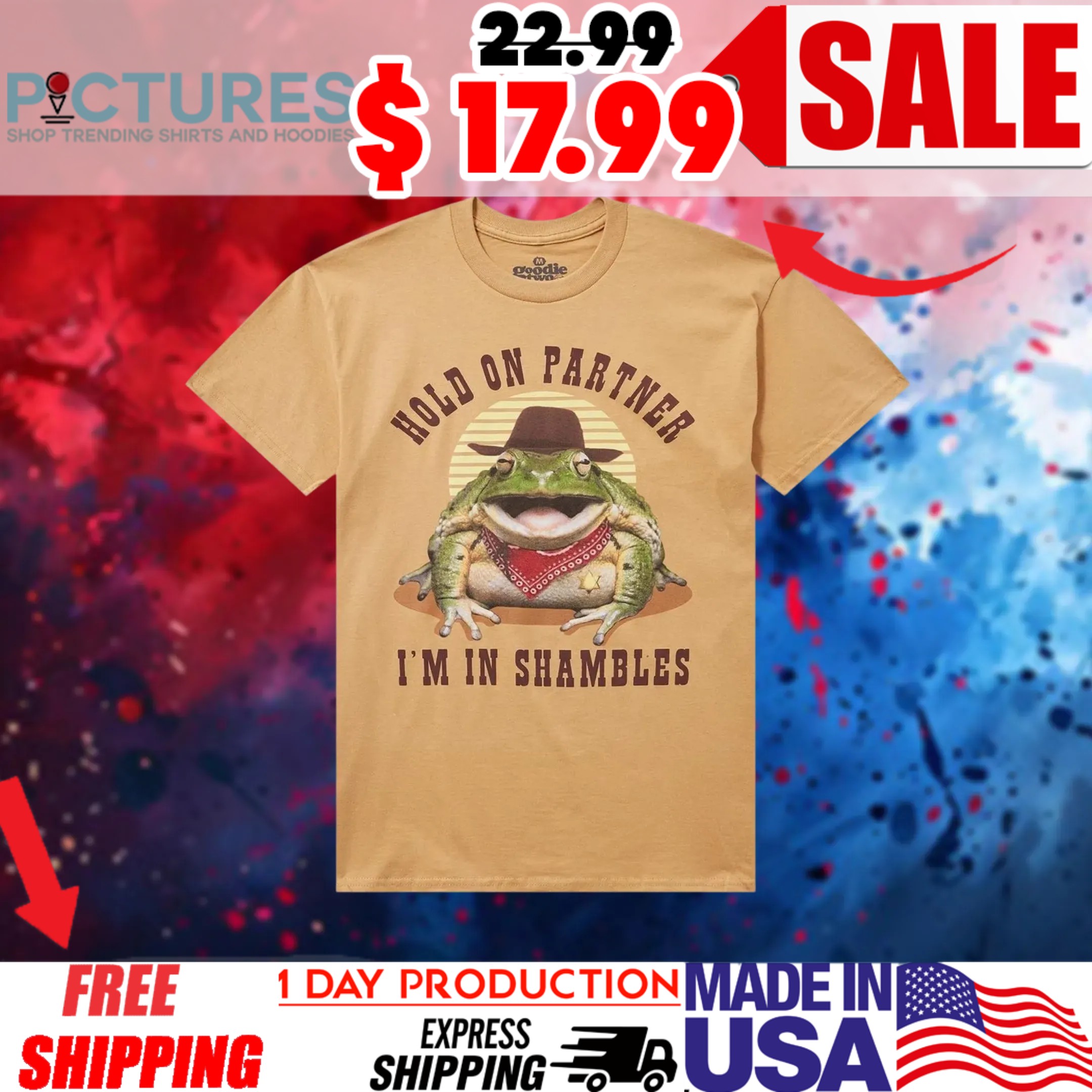 Frog In Shambles Hold On Partner 2025 Shirt