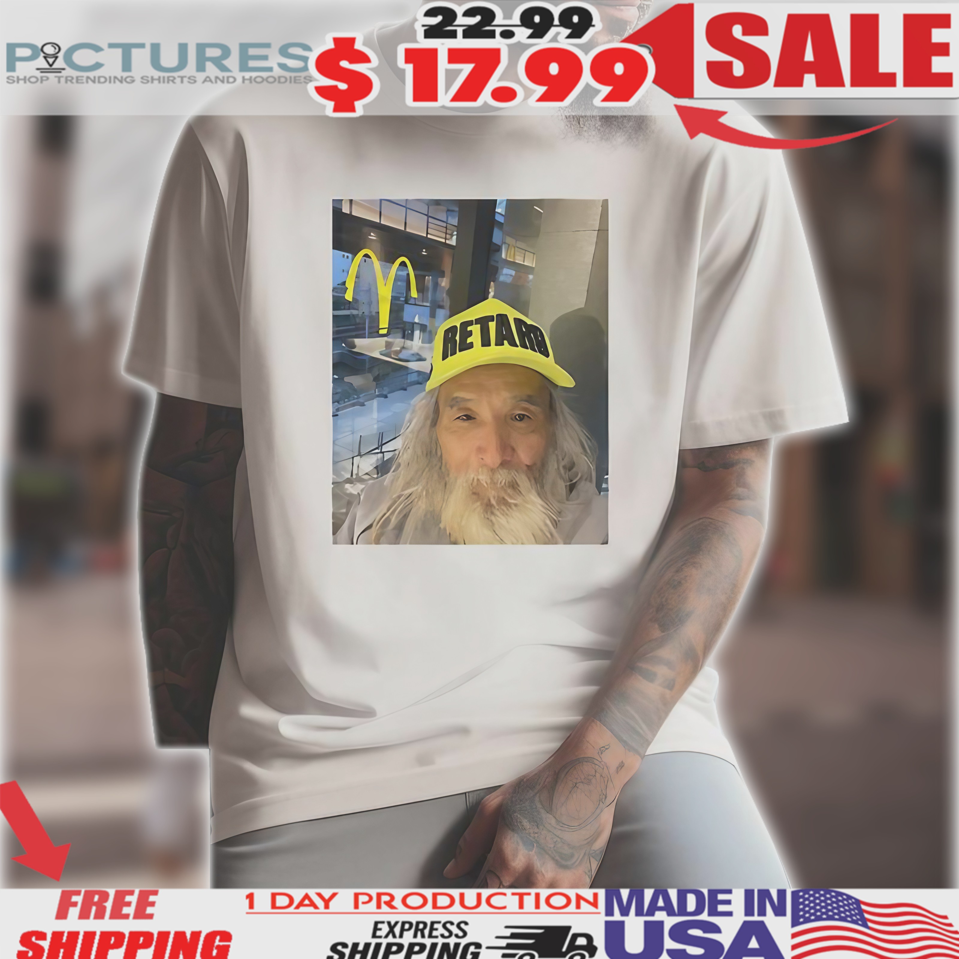 Fujimotosan Retard Hat At McDonalds Shirt