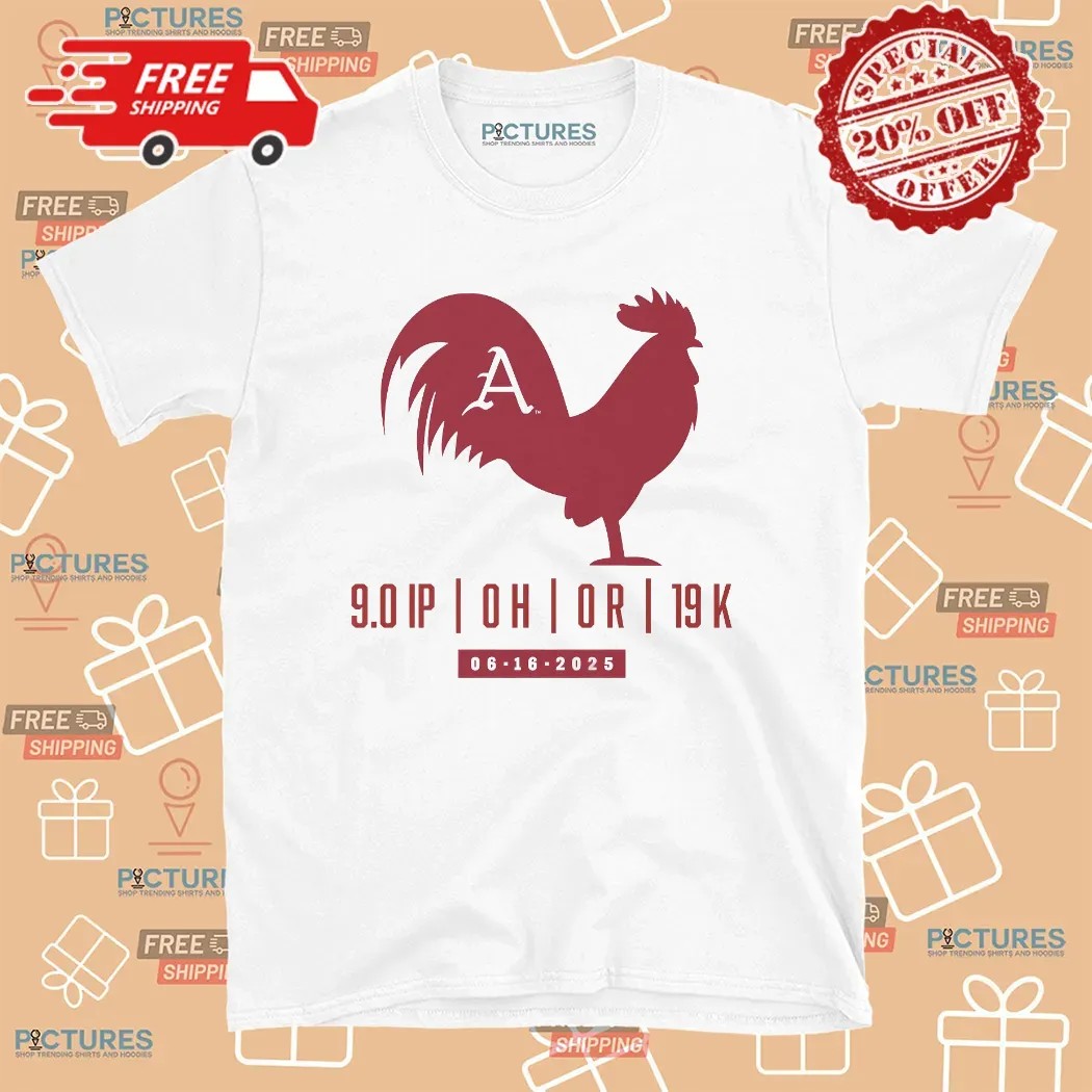 Gage Wood Arkansas Razorbacks Rooster No-hitter T Shirt 8 Gage Wood Arkansas Razorbacks Rooster No-hitter T Shirt