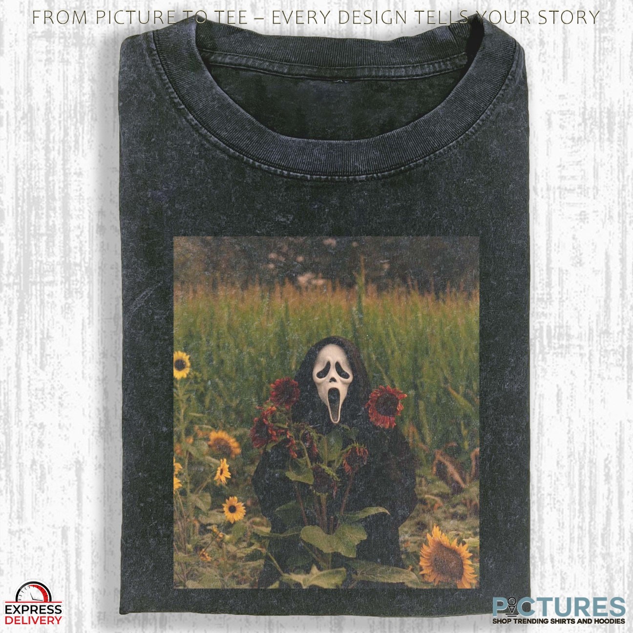 Ghost Flower Vintage Halloween T Shirt