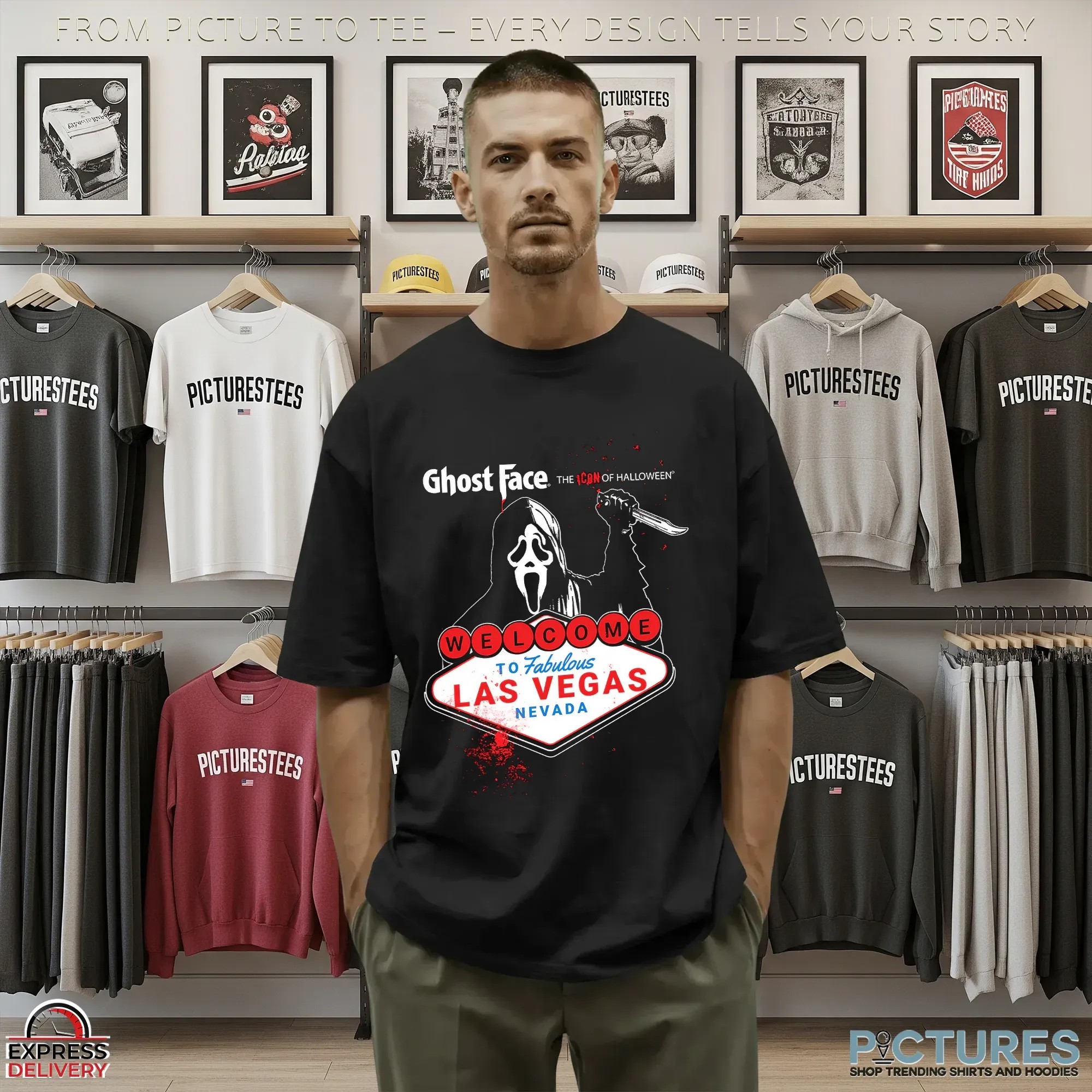Ghostface The Icon Of Halloween Welcome To Fabulous Las Vegas Nevada Anniversary Event T Shirt