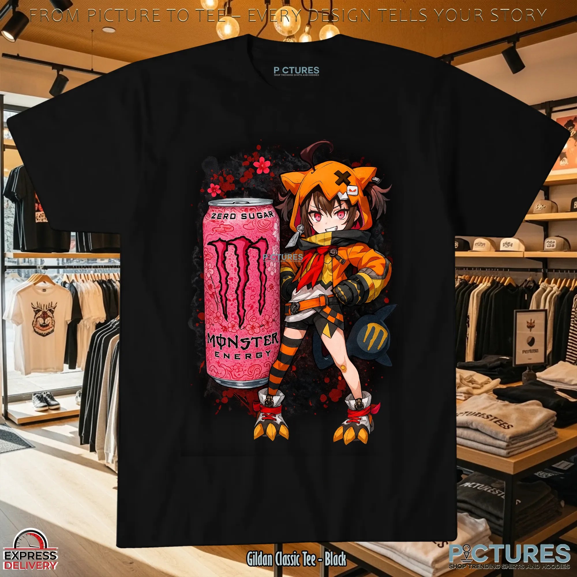 Gigi Murin Hololive Sakura Monster Energy Crossover T Shirt