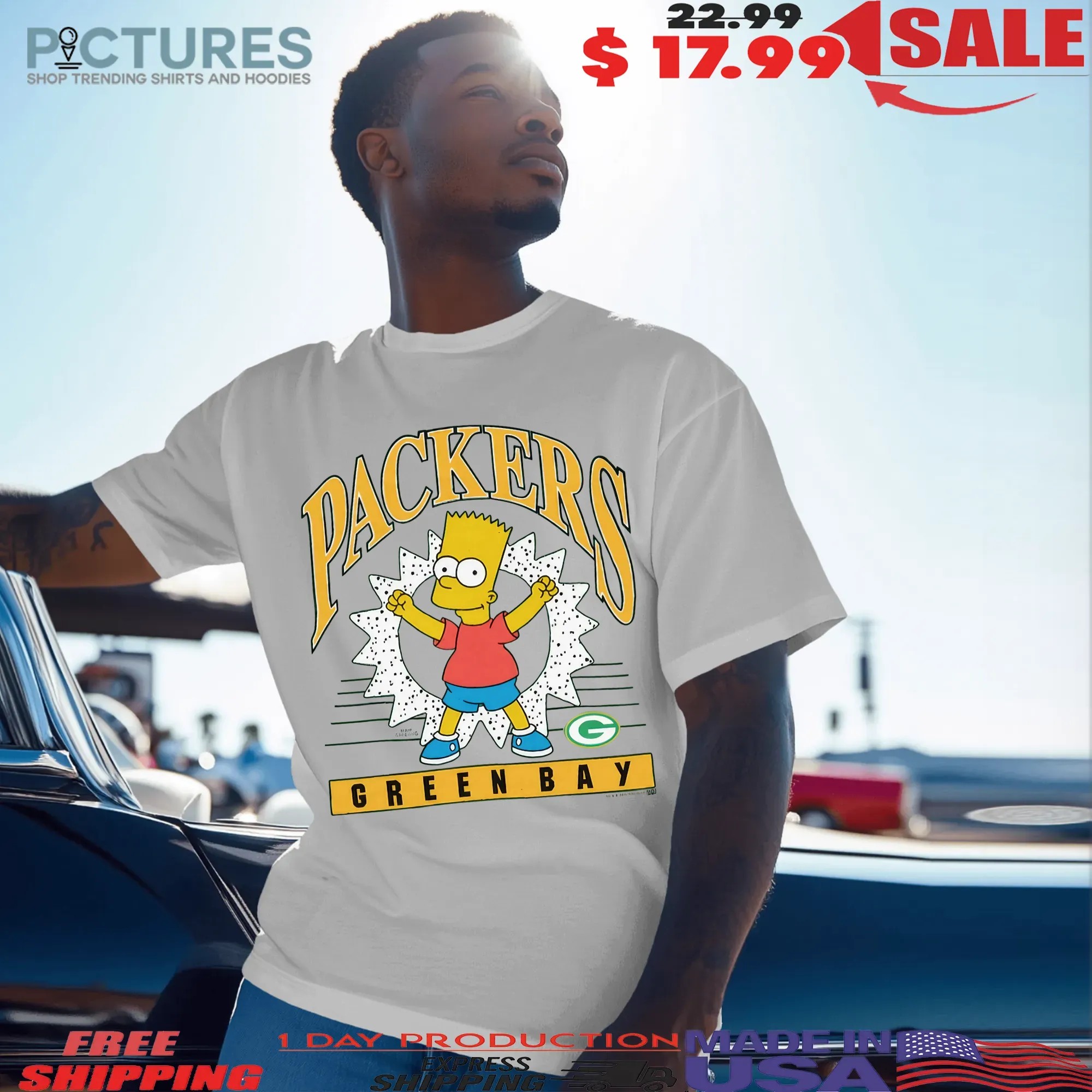 Green Bay Packers The Simpsons Parody T Shirt