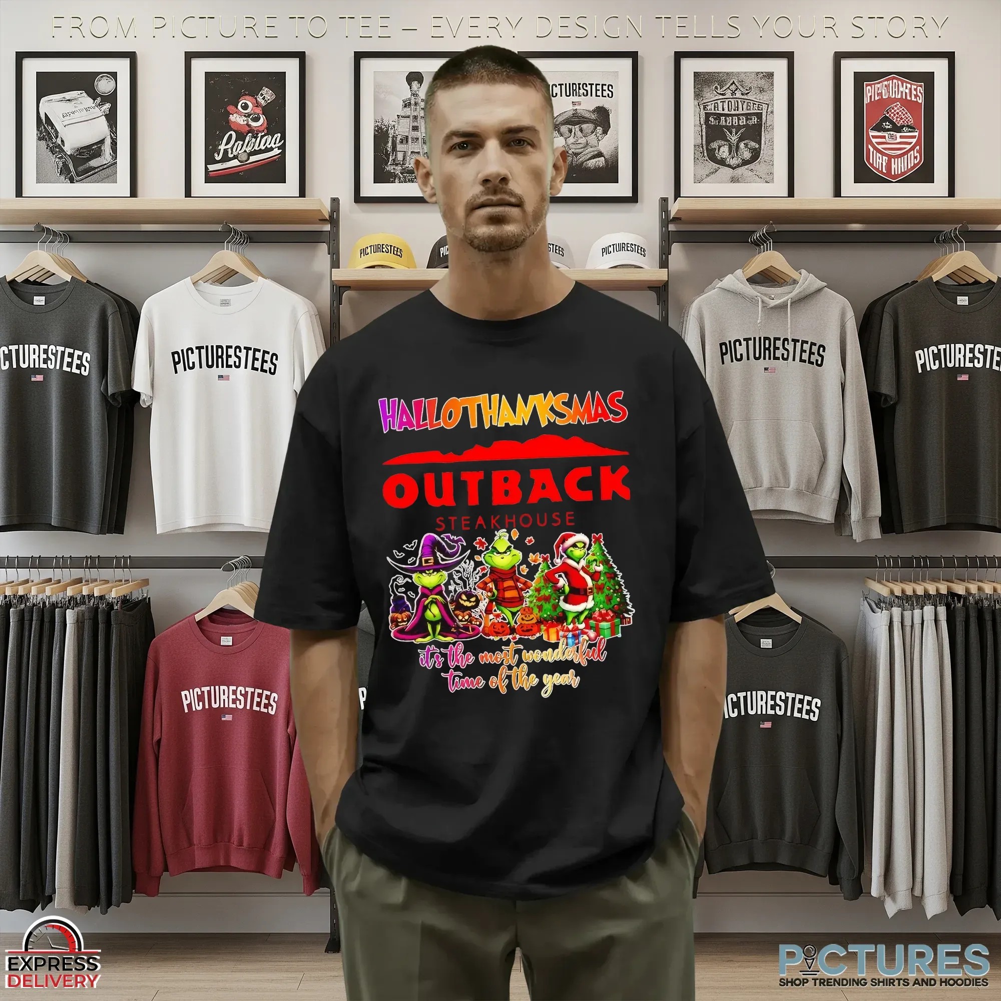 Grinch Hallothanksmas Outback Steakhouse It's The Most Wonderful Time Of The Year Christmas T Shirt 10 Grinch Hallothanksmas Outback Steakhouse It's The Most Wonderful Time Of The Year Christmas T Shirt
