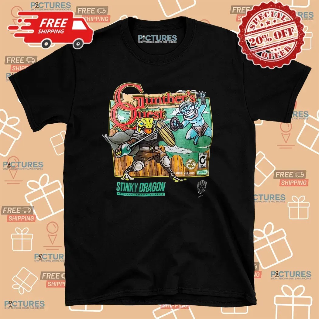 Gunther's Quest Ninja Stinky Dragon Entertainment System T Shirt