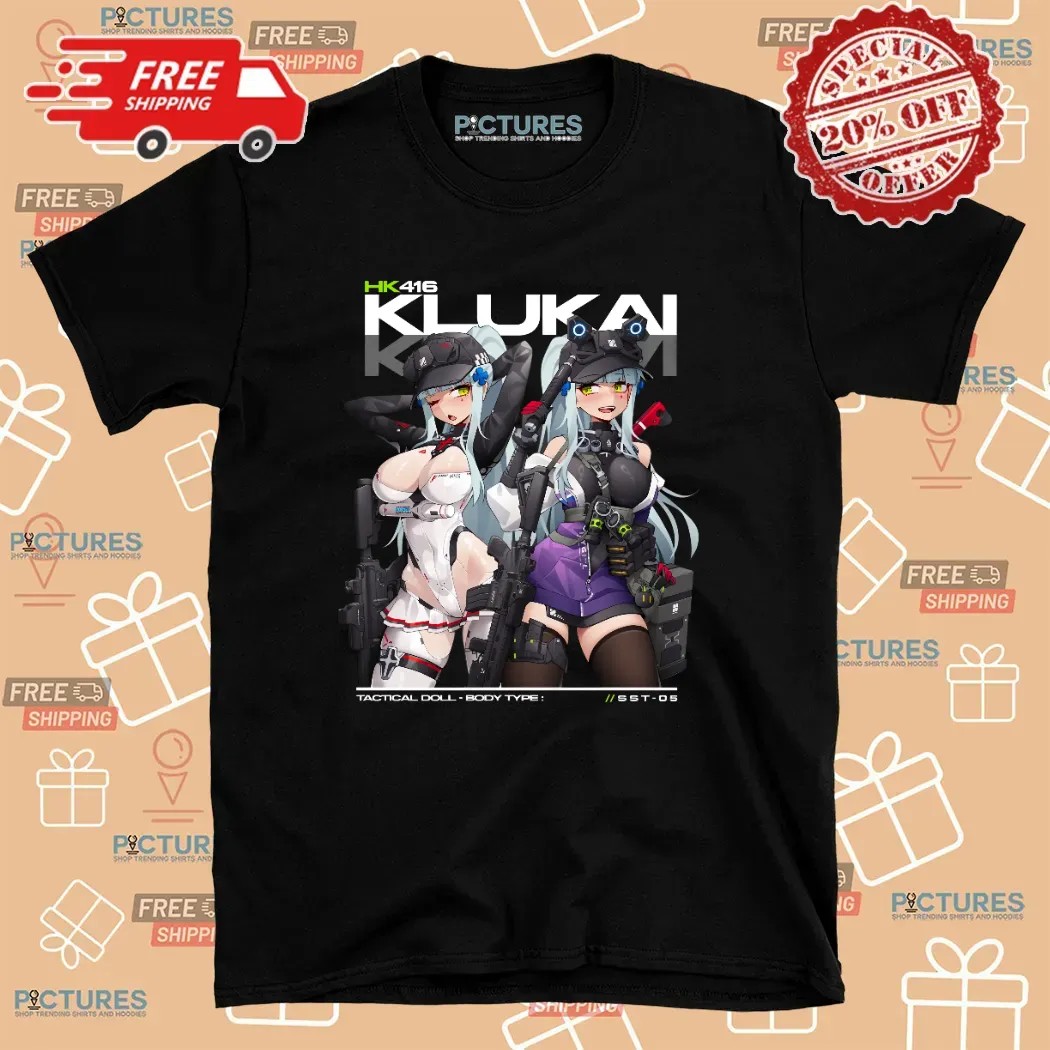HK416 KLUKAI Tactical Doll Anime Girl T Shirt 8 HK416 KLUKAI Tactical Doll Anime Girl T Shirt