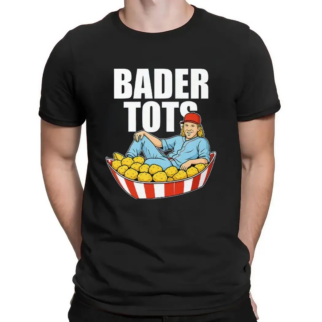 Harrison Bader Wearing Bader Tots T Shirt