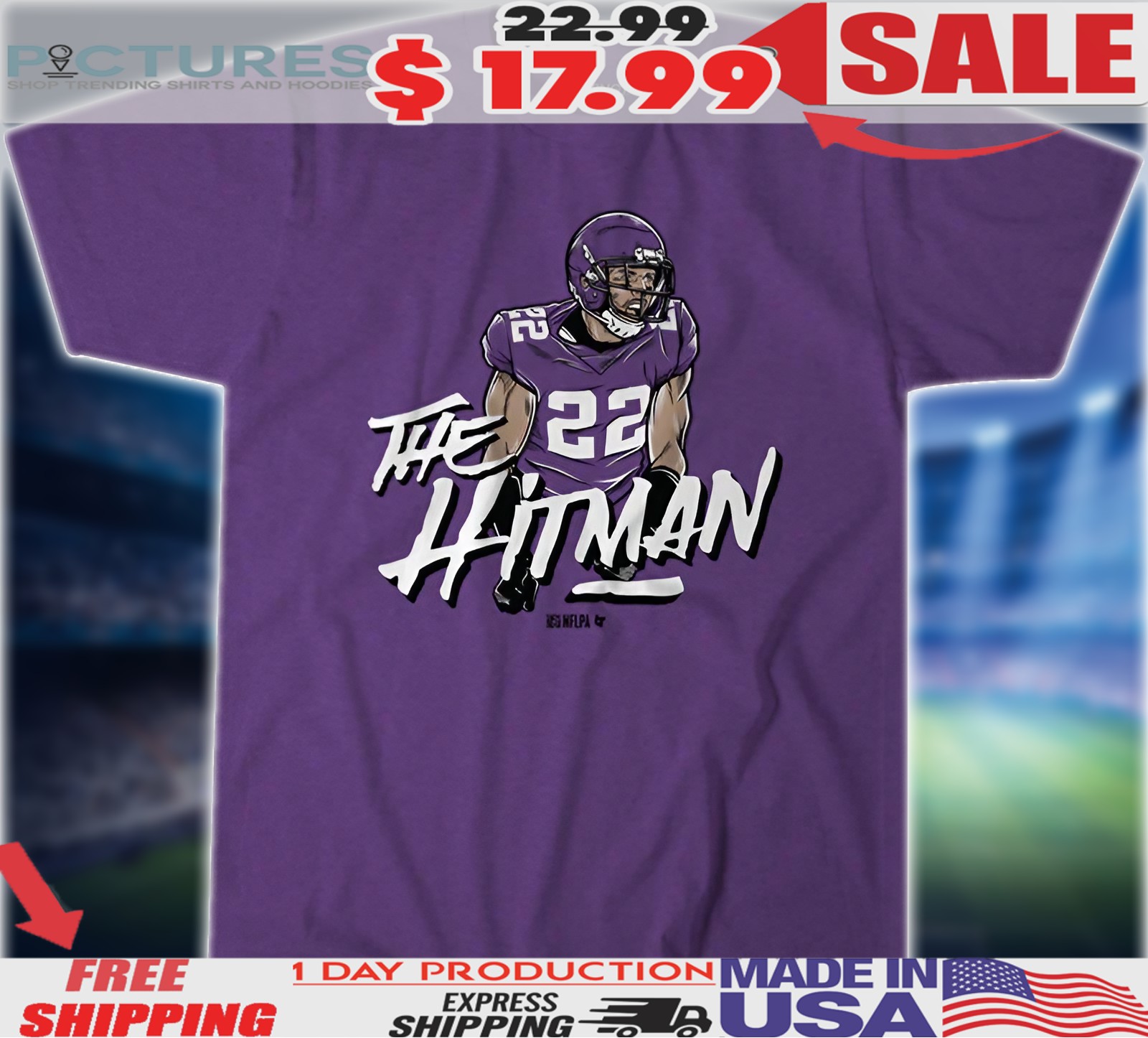 Harrison Smith Minnesota Vikings NFL The Hitman Shirt 1 Harrison Smith Minnesota Vikings NFL The Hitman Shirt