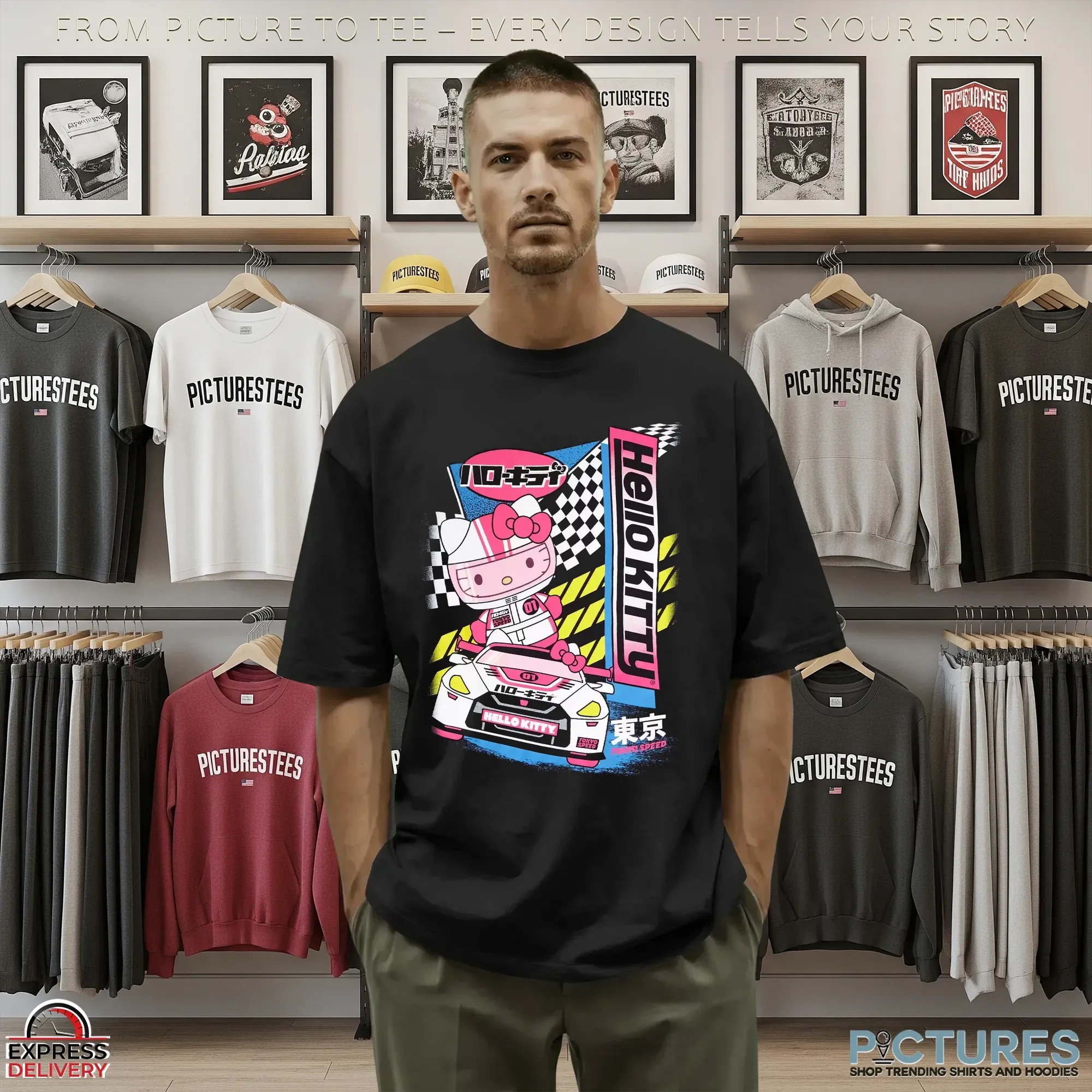 Hello Kitty F1 Racer Tokyo Speed T Shirt