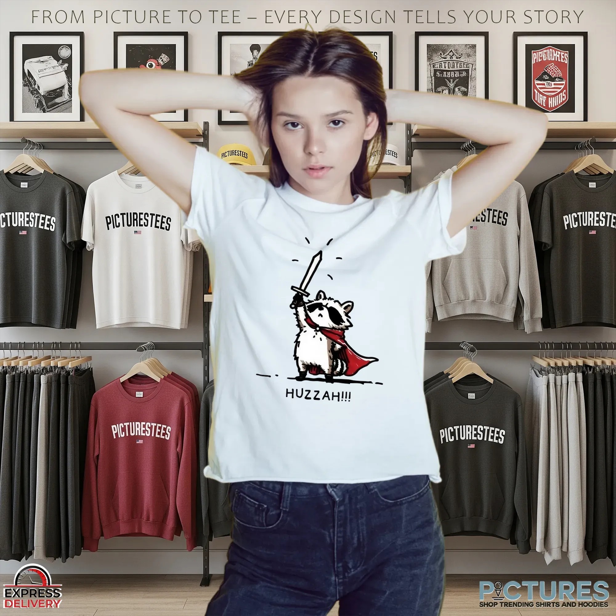 Heroic Raccoon Brave Animal T Shirt