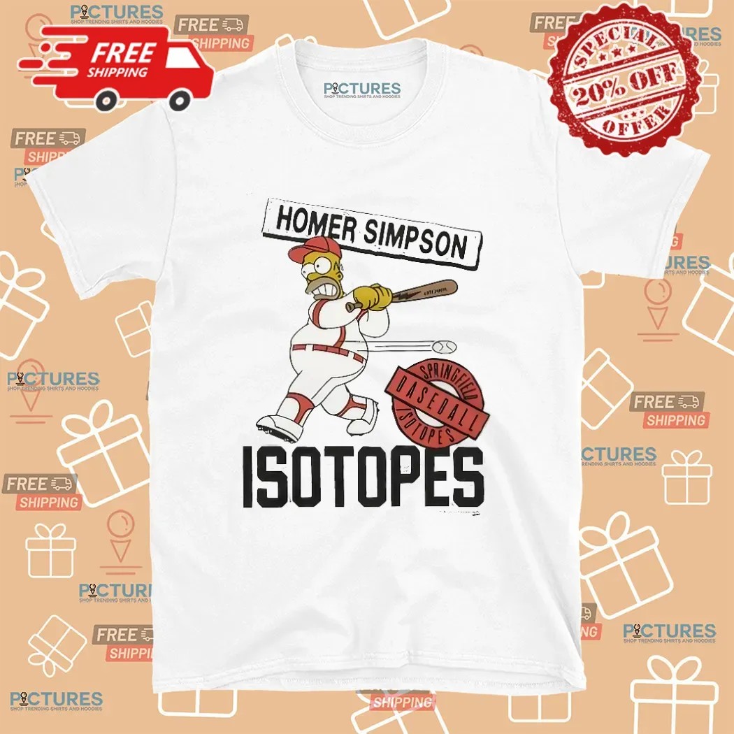 Homer Simpsons Springfield Isotopes Baseball T Shirt