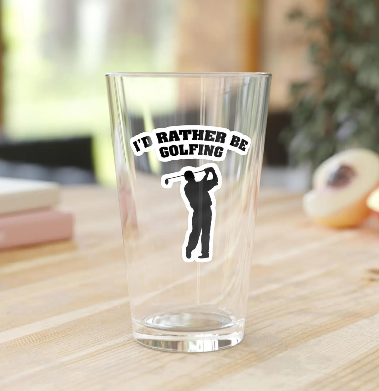 I'd Rather Be Golfing Father's Day Pint Beer Glass 2 I'd Rather Be Golfing Father's Day Pint Beer Glass