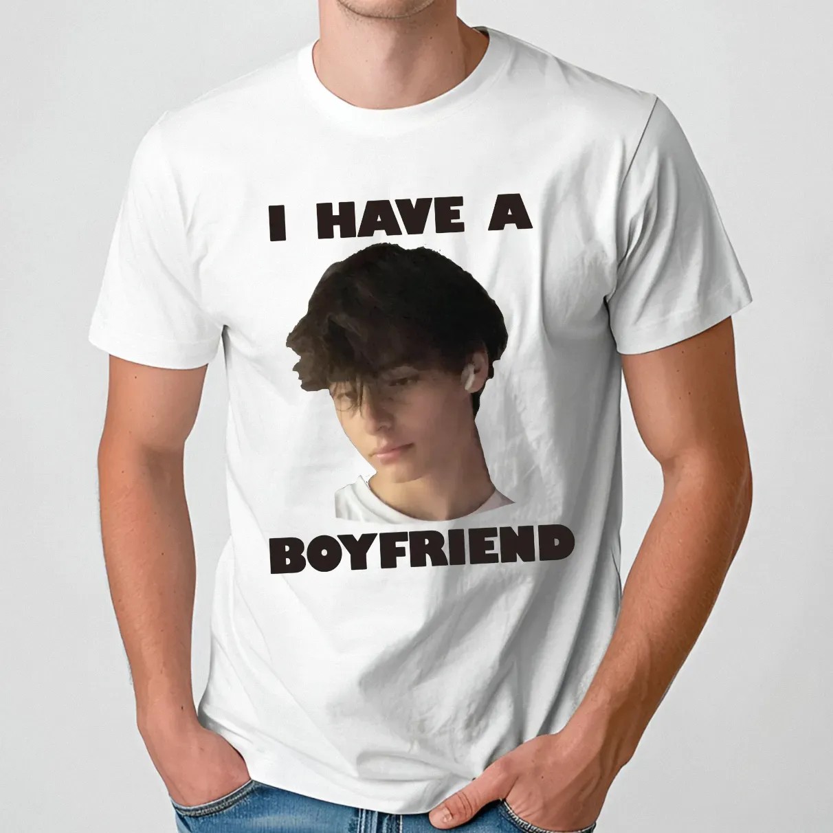 I Have A Boyfriend Customized Couple T Shirt