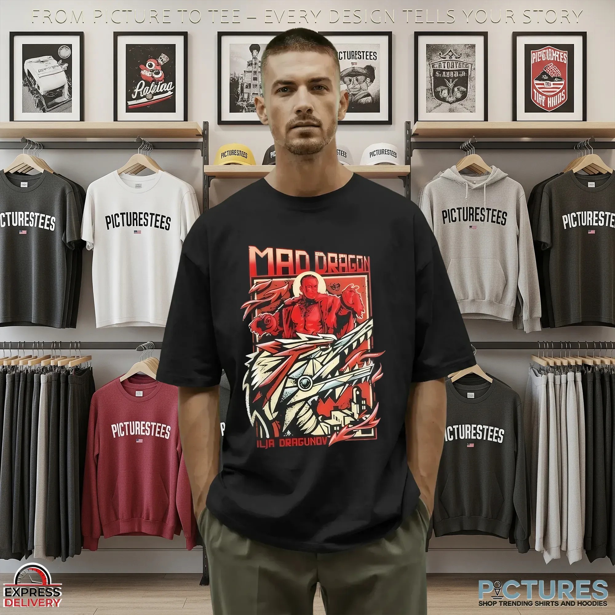 Ilja Dragunov Moscow Mad Dragon Graphic T Shirt