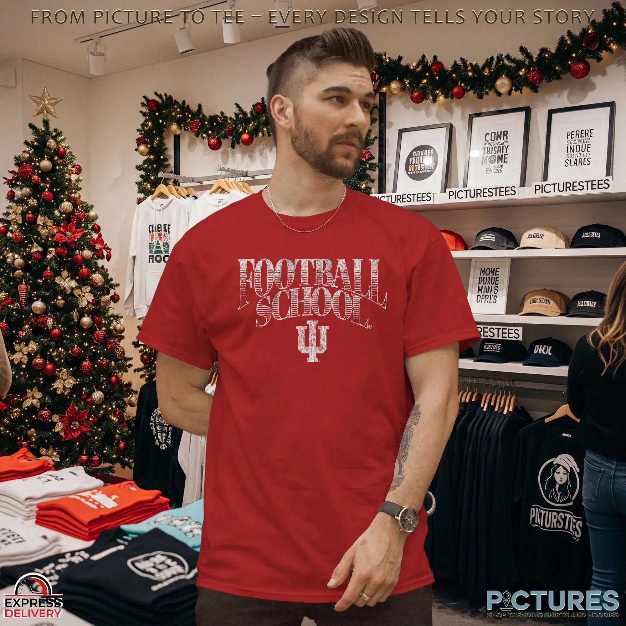 Indiana Hoosiers Football School T Shirt