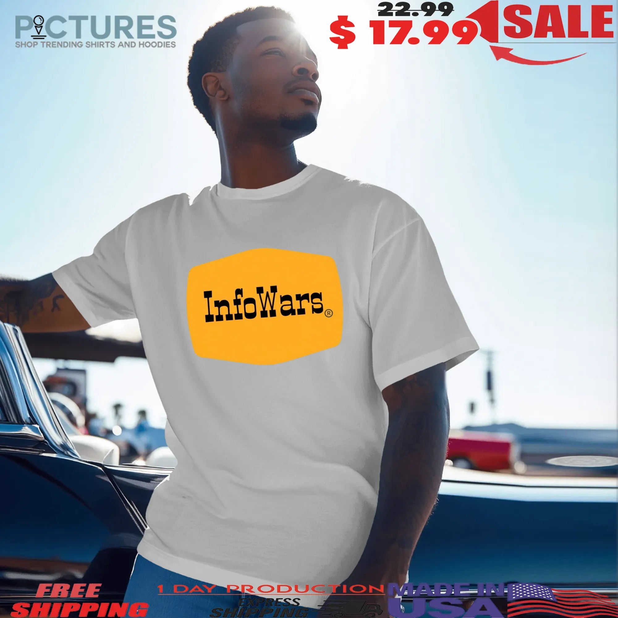 Infowars Gold Logo T Shirt