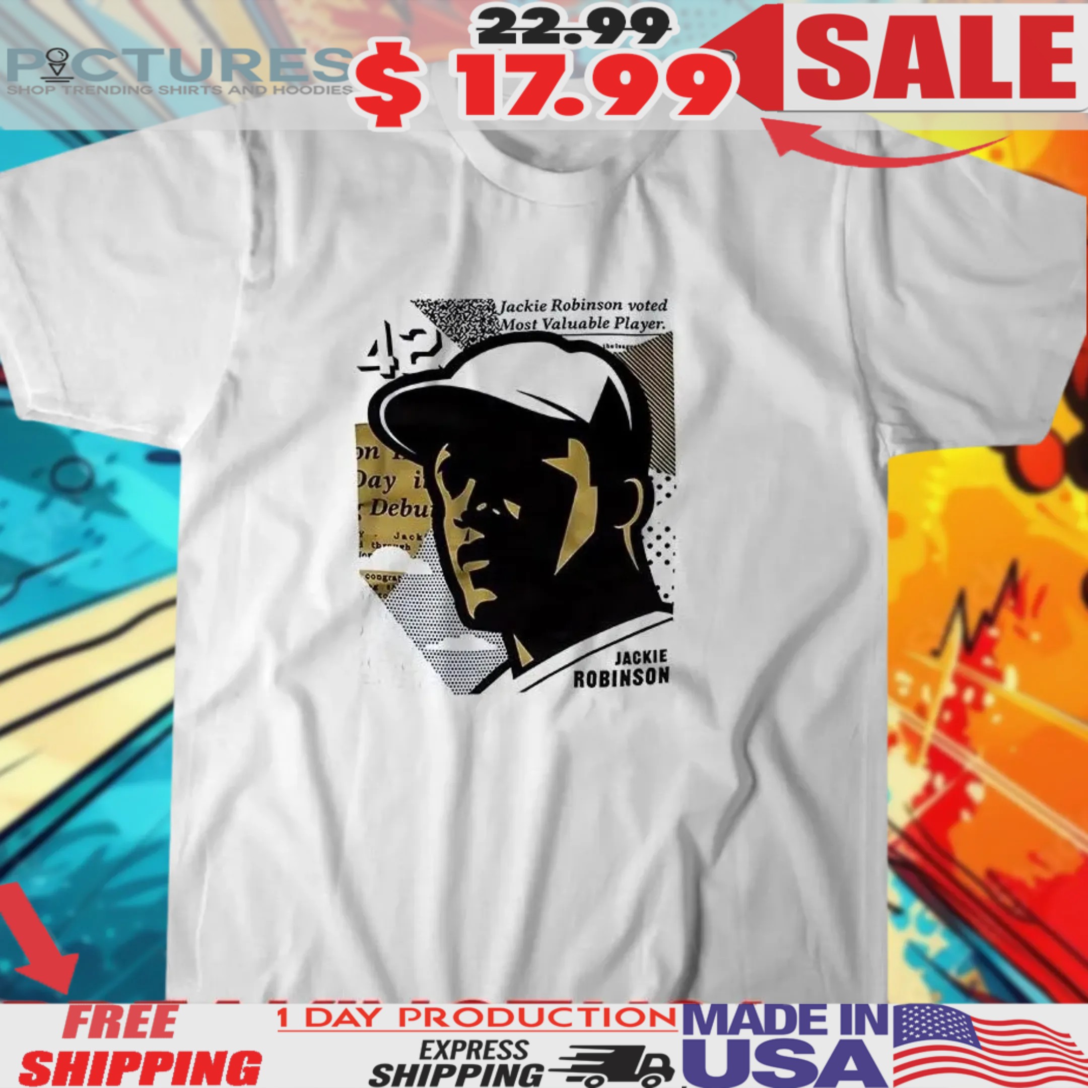 Jackie Robinson Dodgers Vote Most Valuable Player Shirt