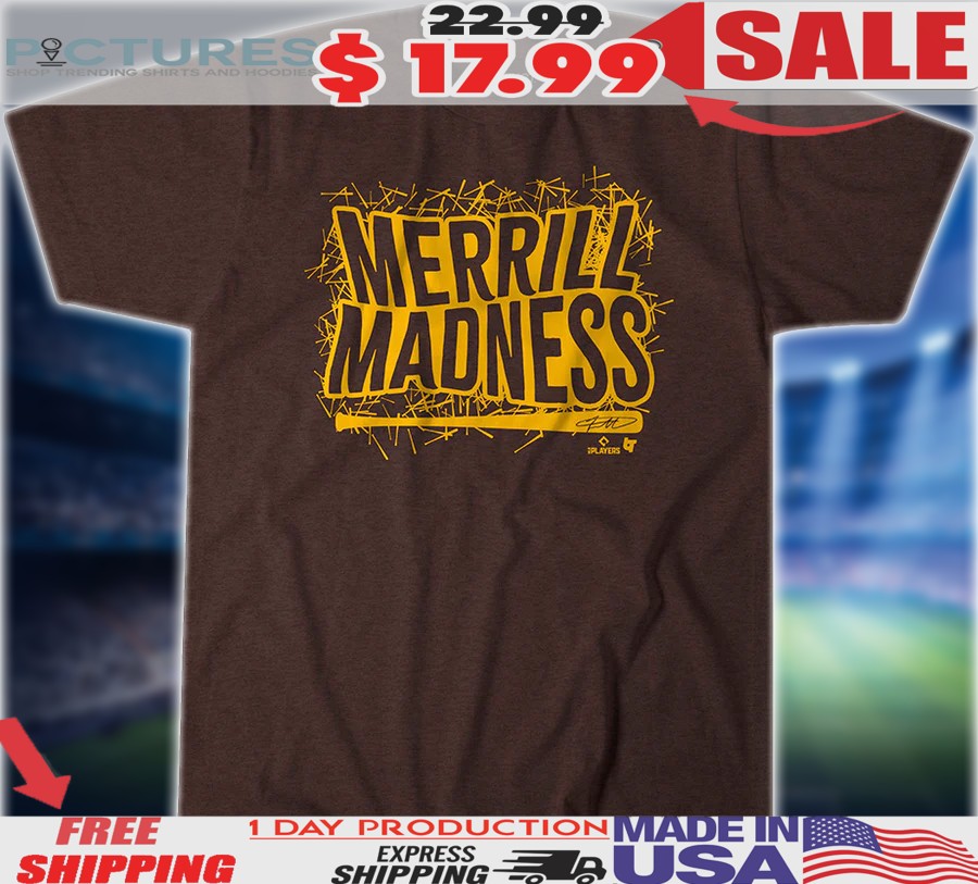 Jackson Merrill San Diego Padres Merrill Madness Bat Text Shirt