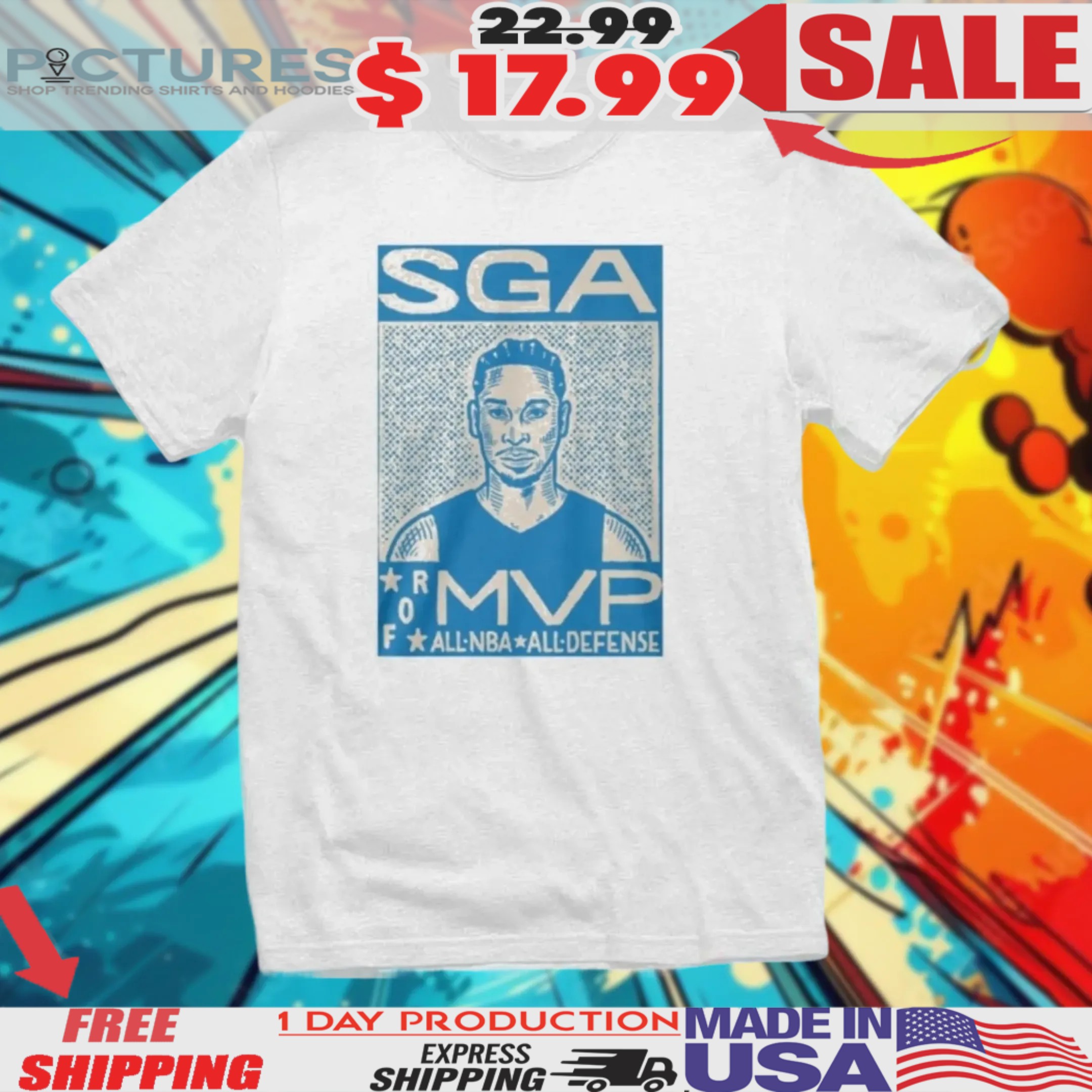 Jalen Williams Wear Sga Mvp For NBA All Defensive Shirt
