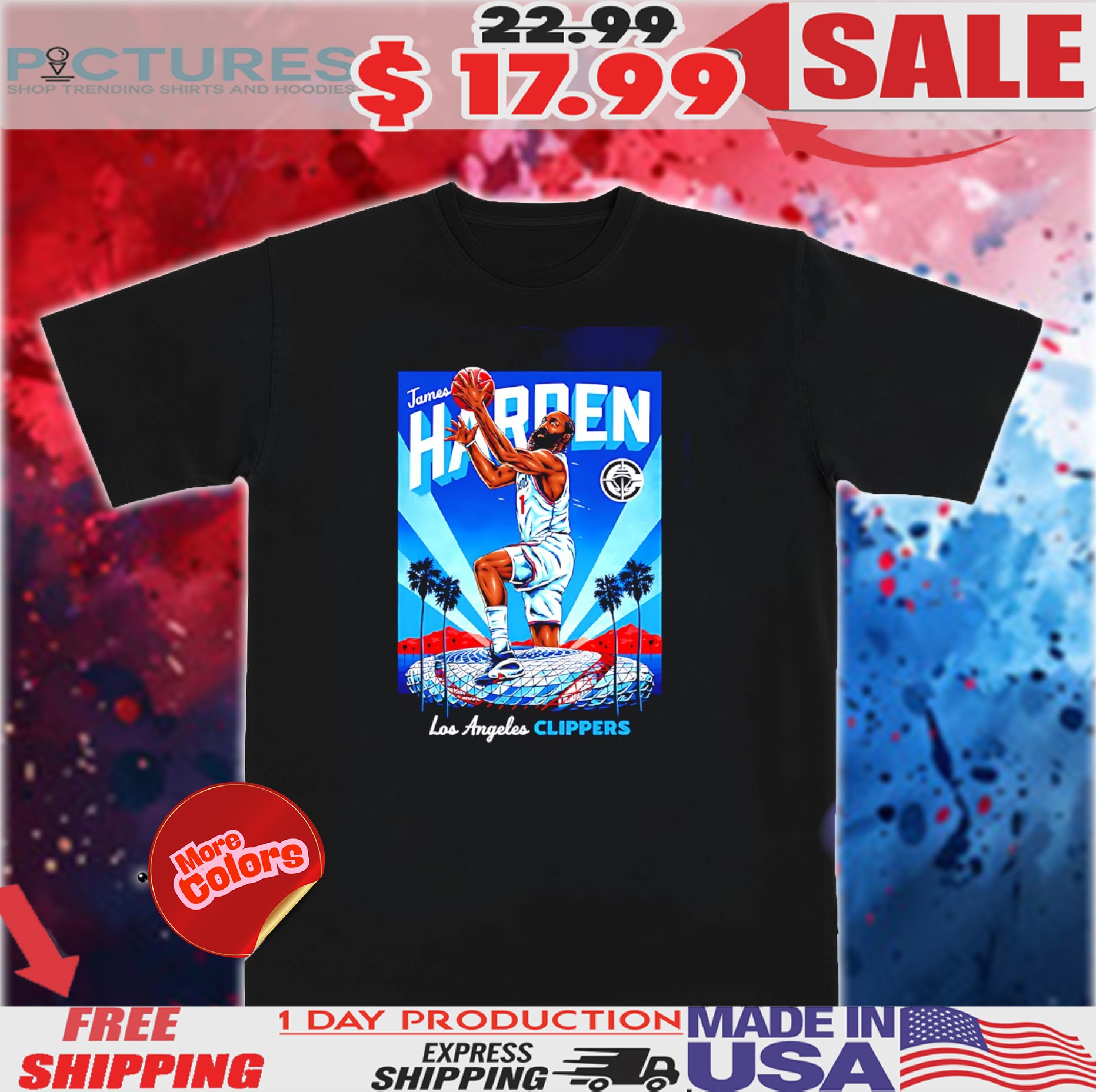 James Harden Los Angeles Clippers Playoffs 2025 Graphic Shirt