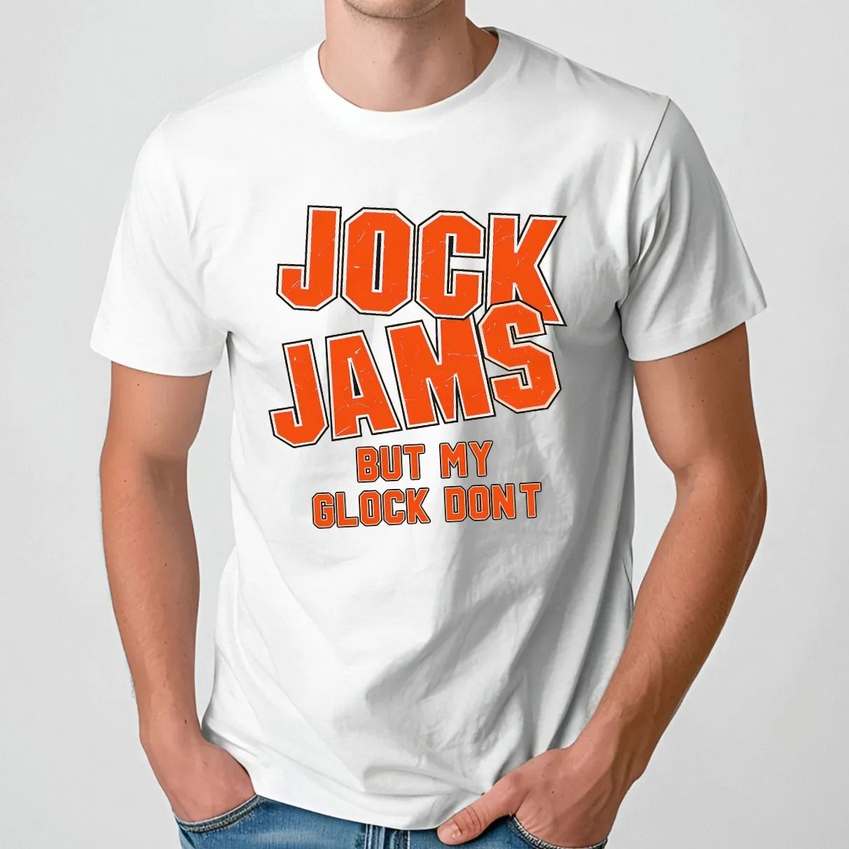 Jock Jams But My Glock Don't Bold T Shirt