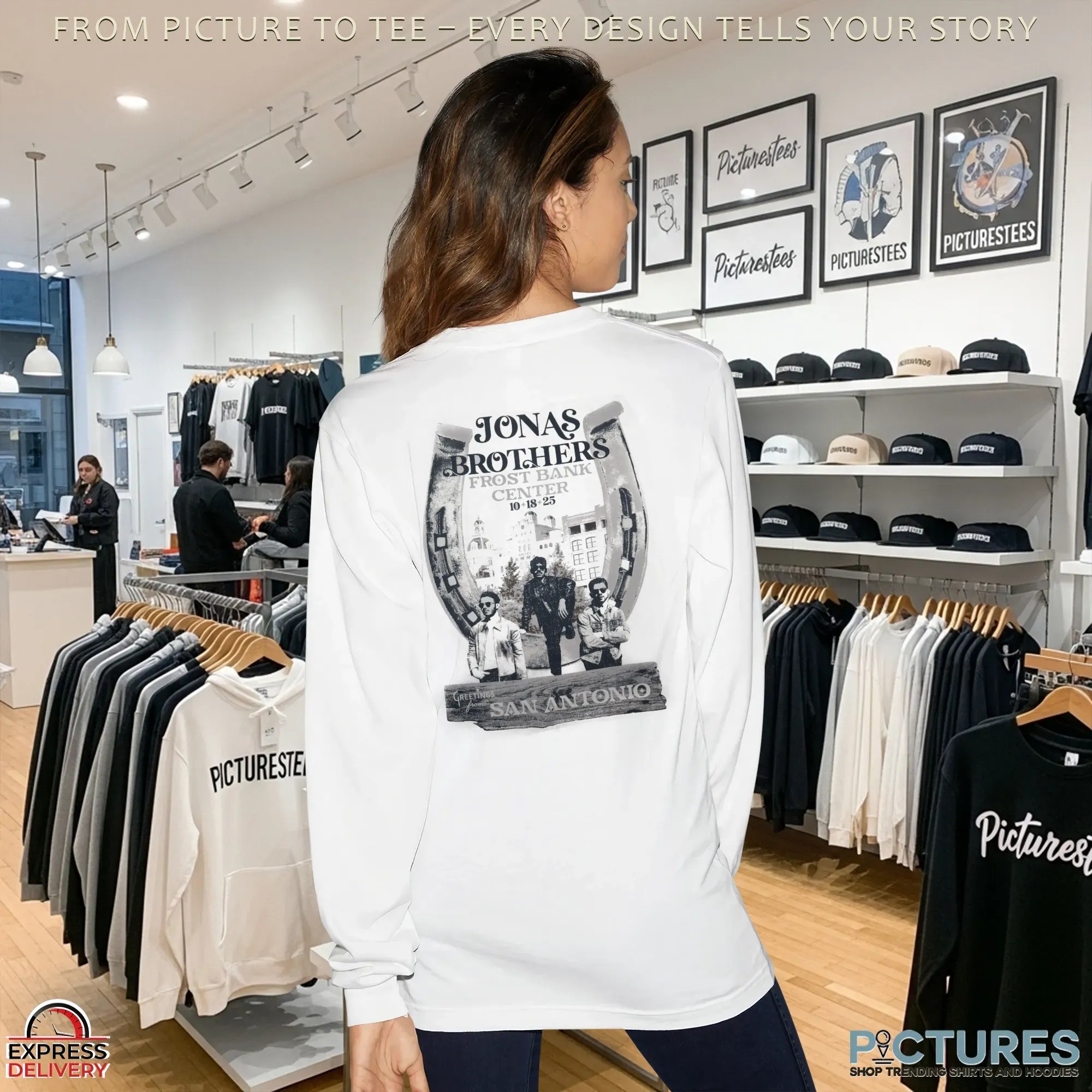 Jonas Brothers Frost Bank Center Oct 2025 Greetings From San Antonio T Shirt