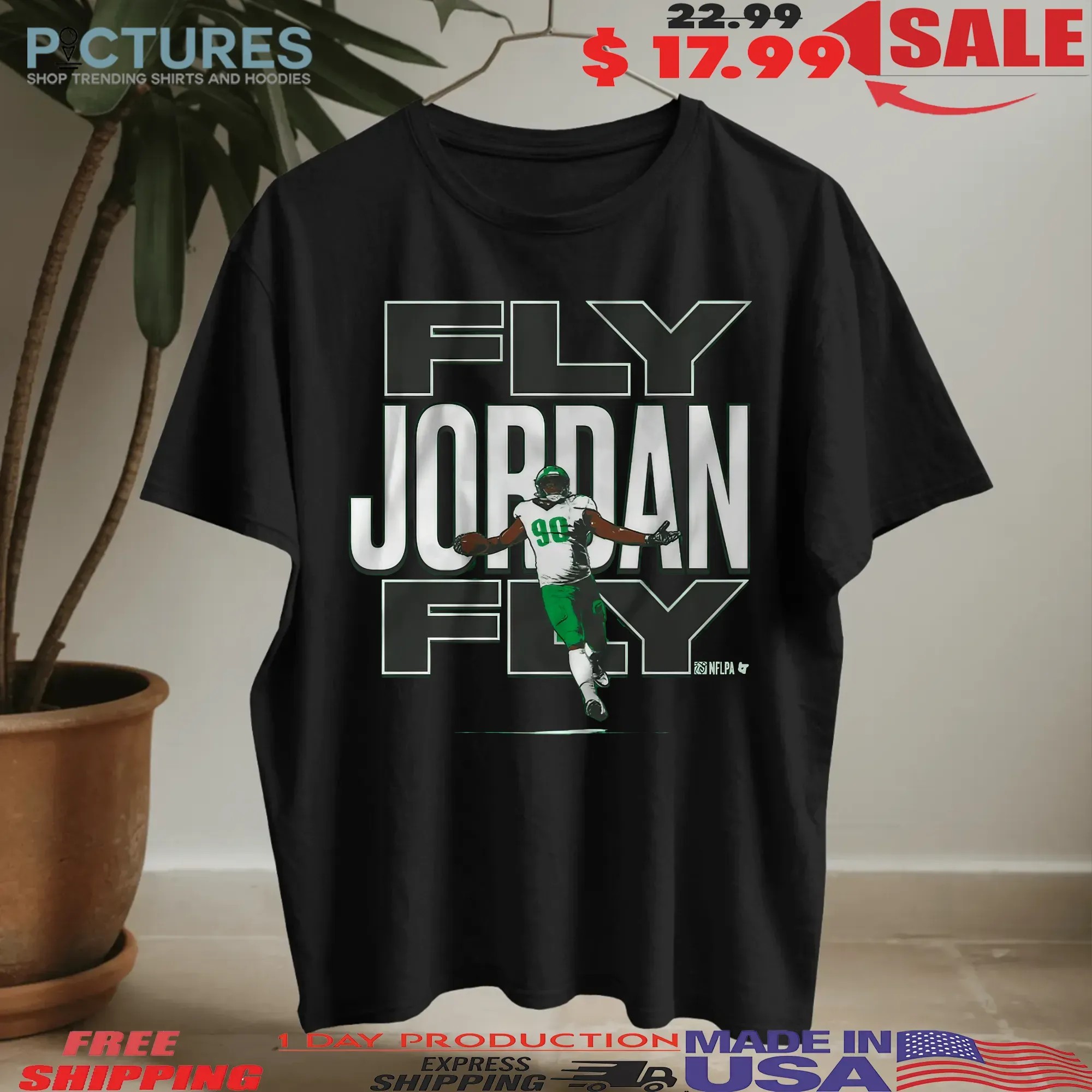 Jordan Davis Fly Jordan Fly Philadelphia Eagles Philly Graphic T Shirt